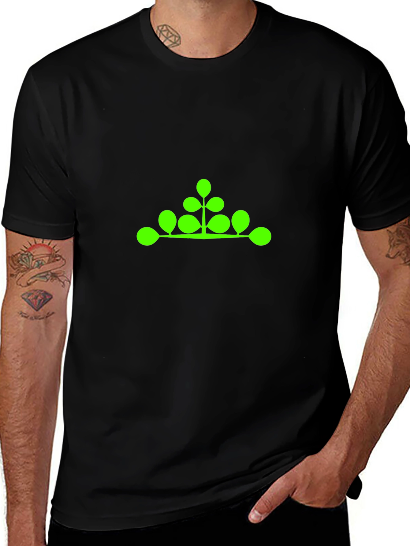 Green Leaf Design T-Shirt