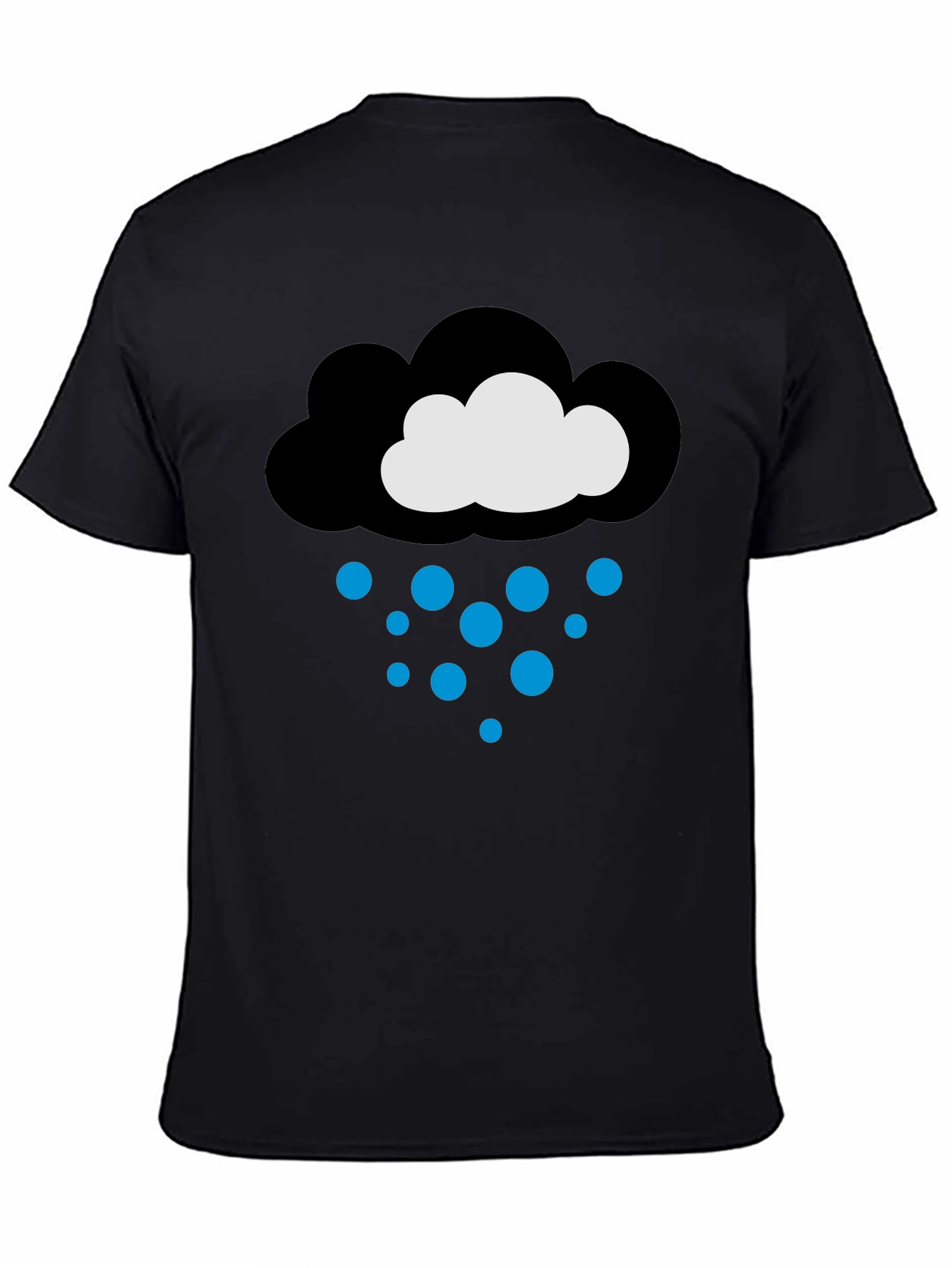 Rain Cloud Graphic T-Shirt - Black
