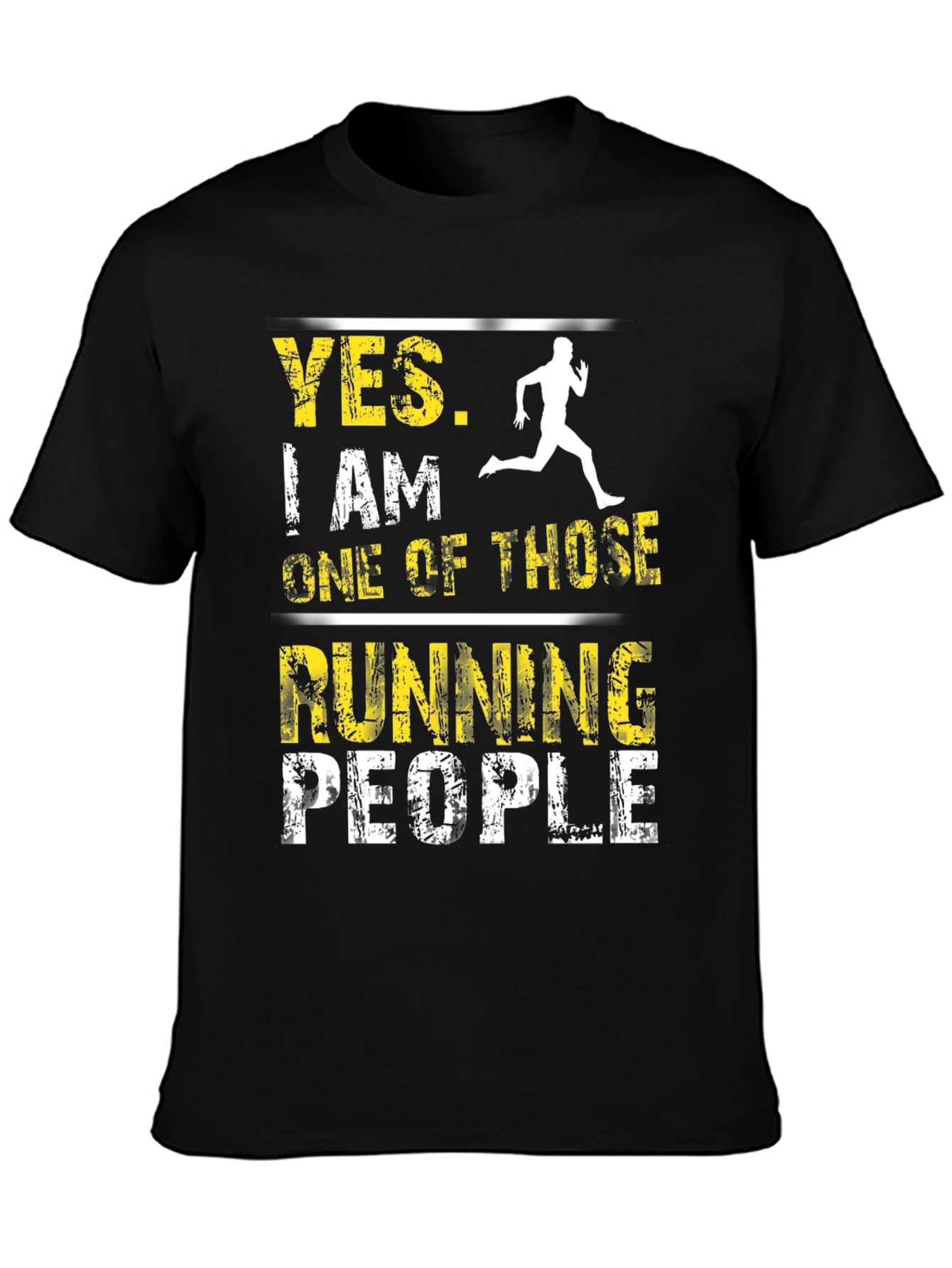 Running People Graphic Tee - Black