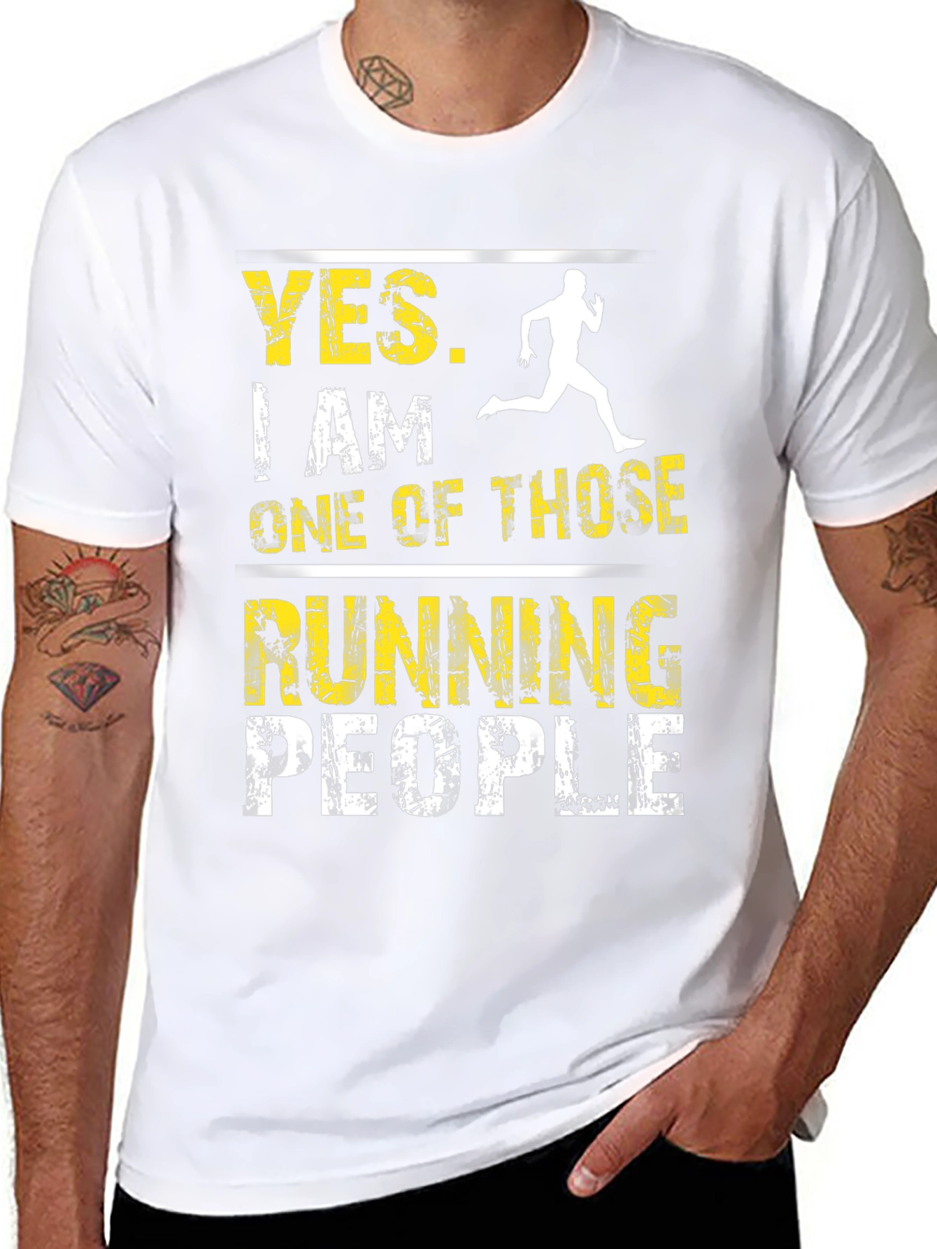 Running People Graphic Tee - Black