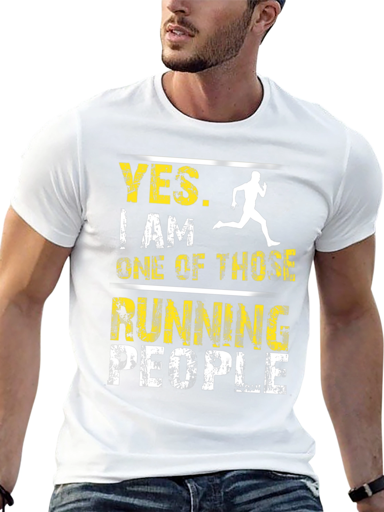 Running People Graphic Tee - Black