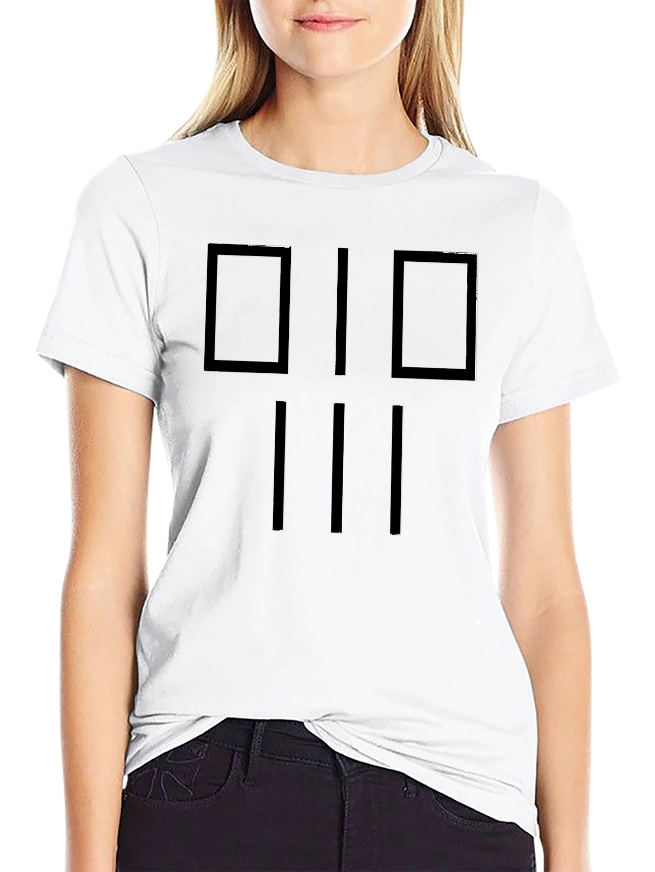 Modern Graphic Tee: Black Geometric Design Shirt