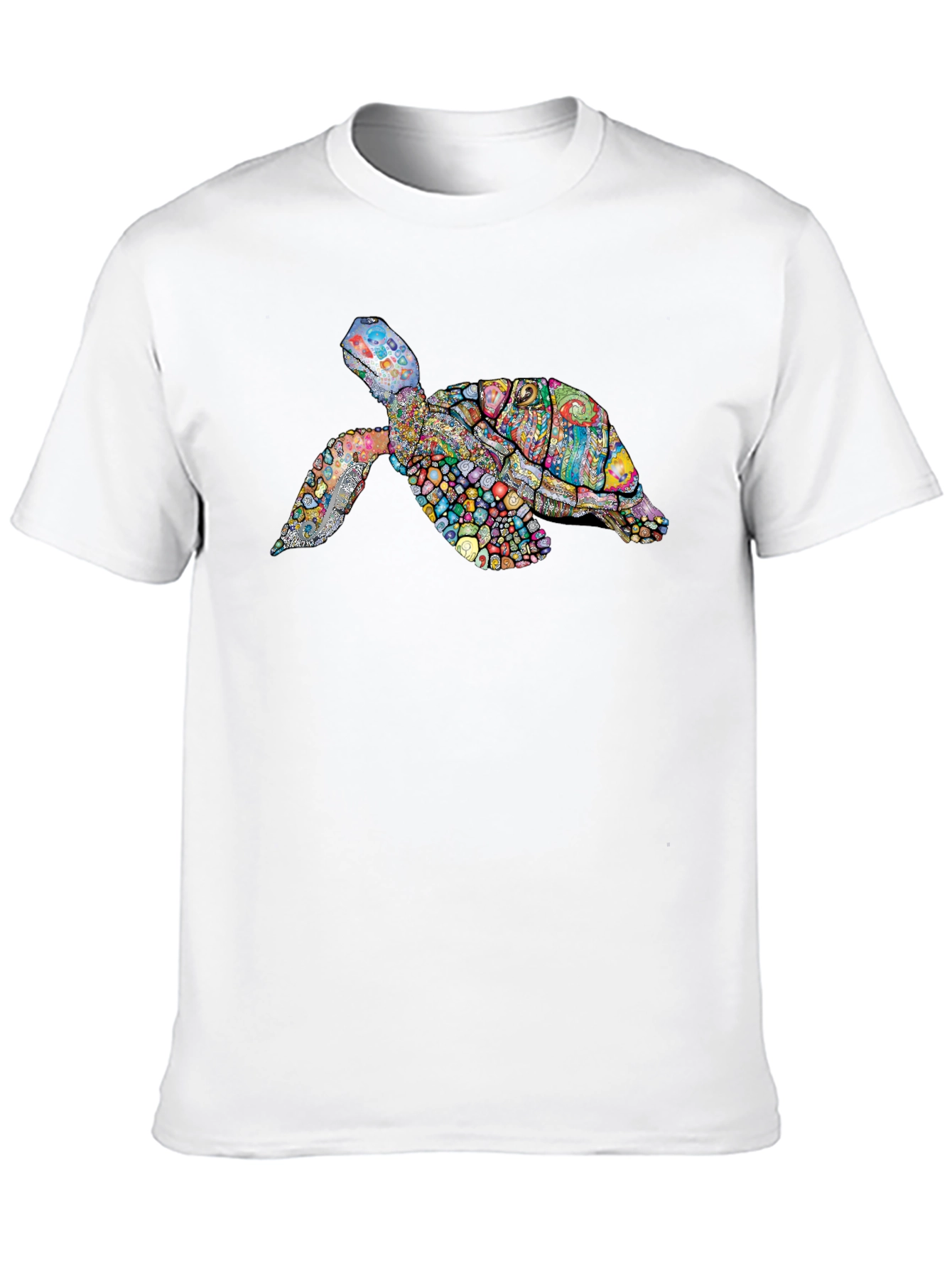 Turtle Graphic Print Mens Tee - Black