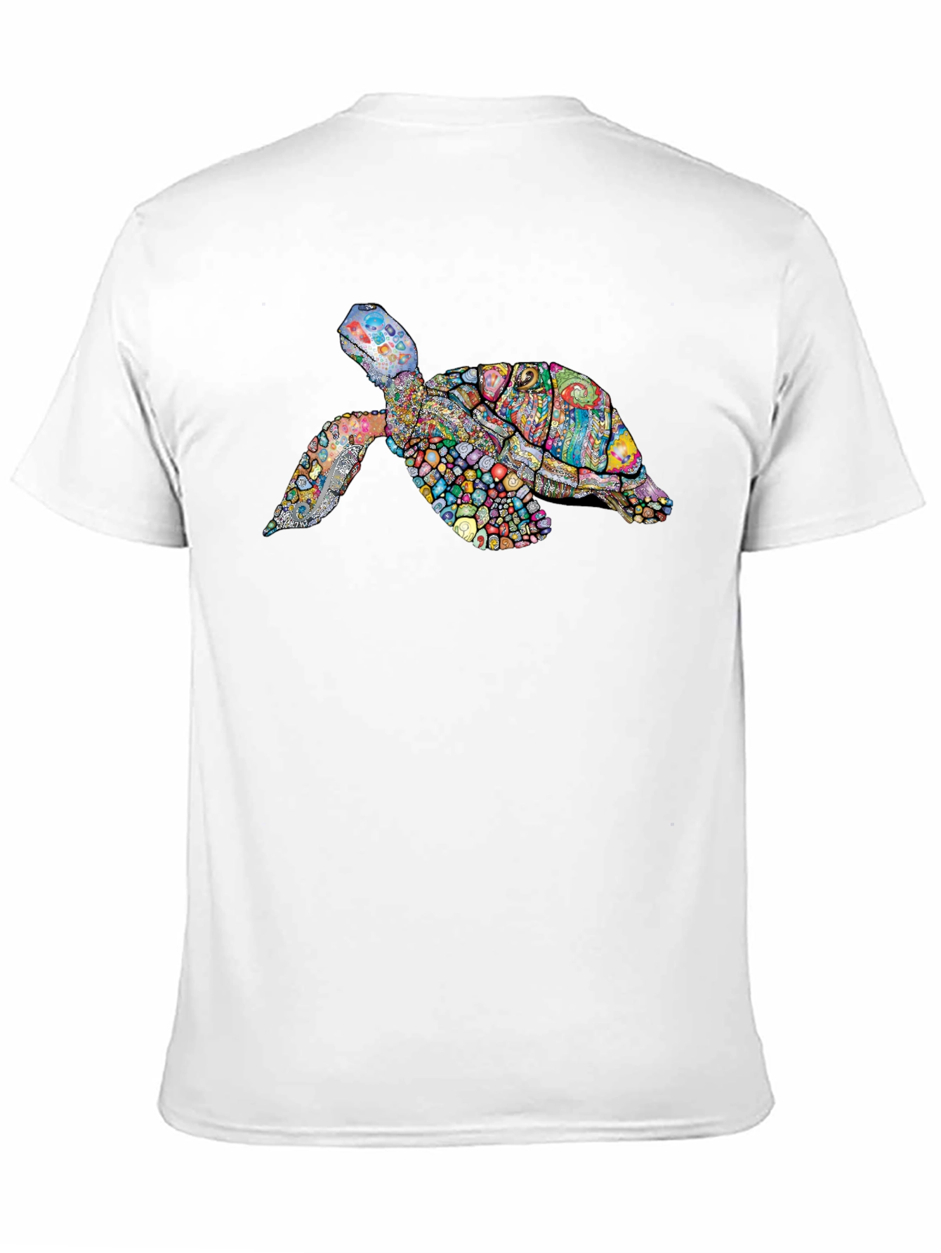 Turtle Graphic Print Mens Tee - Black