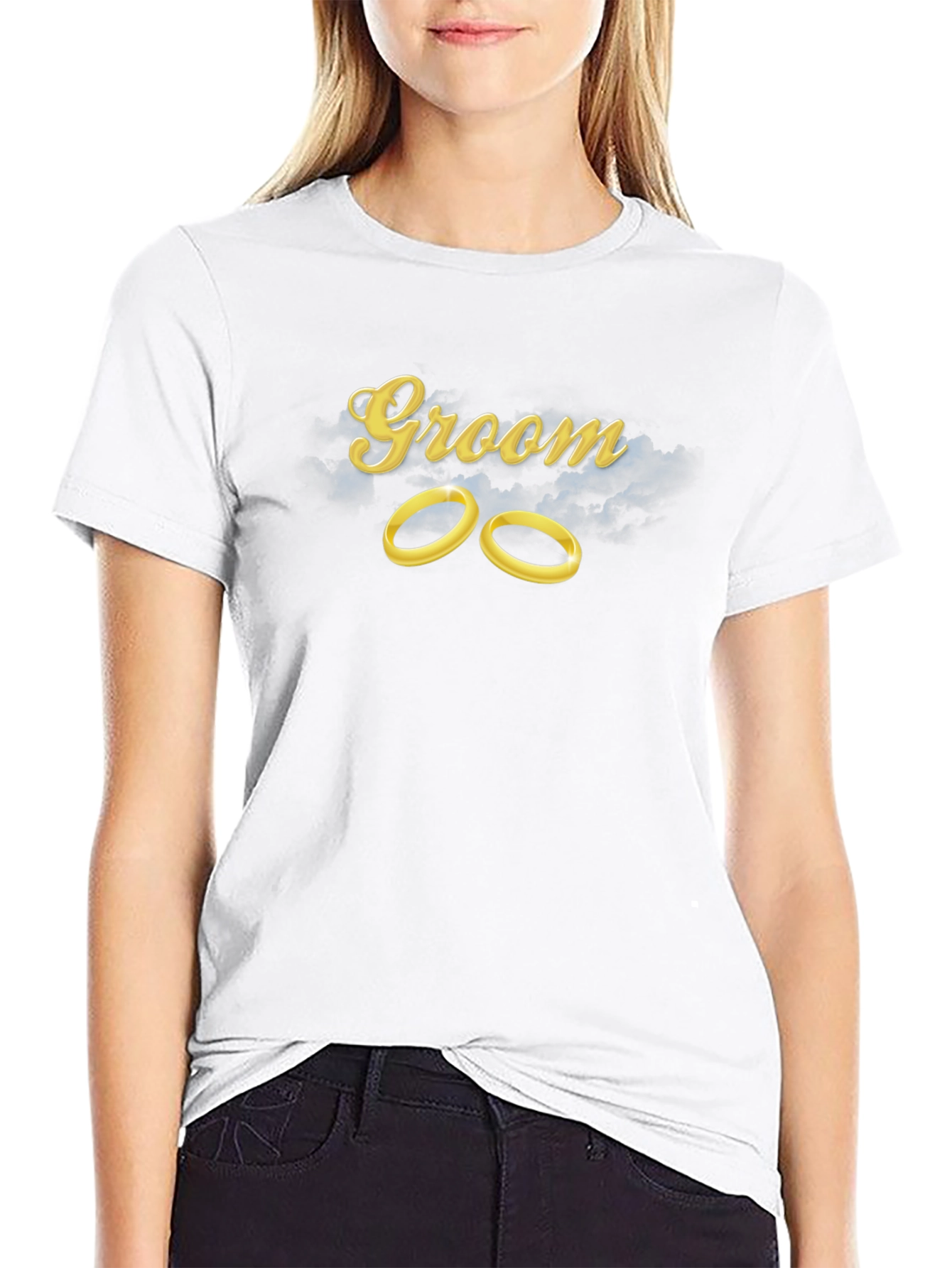 Groom Wedding Rings T-Shirt - Black