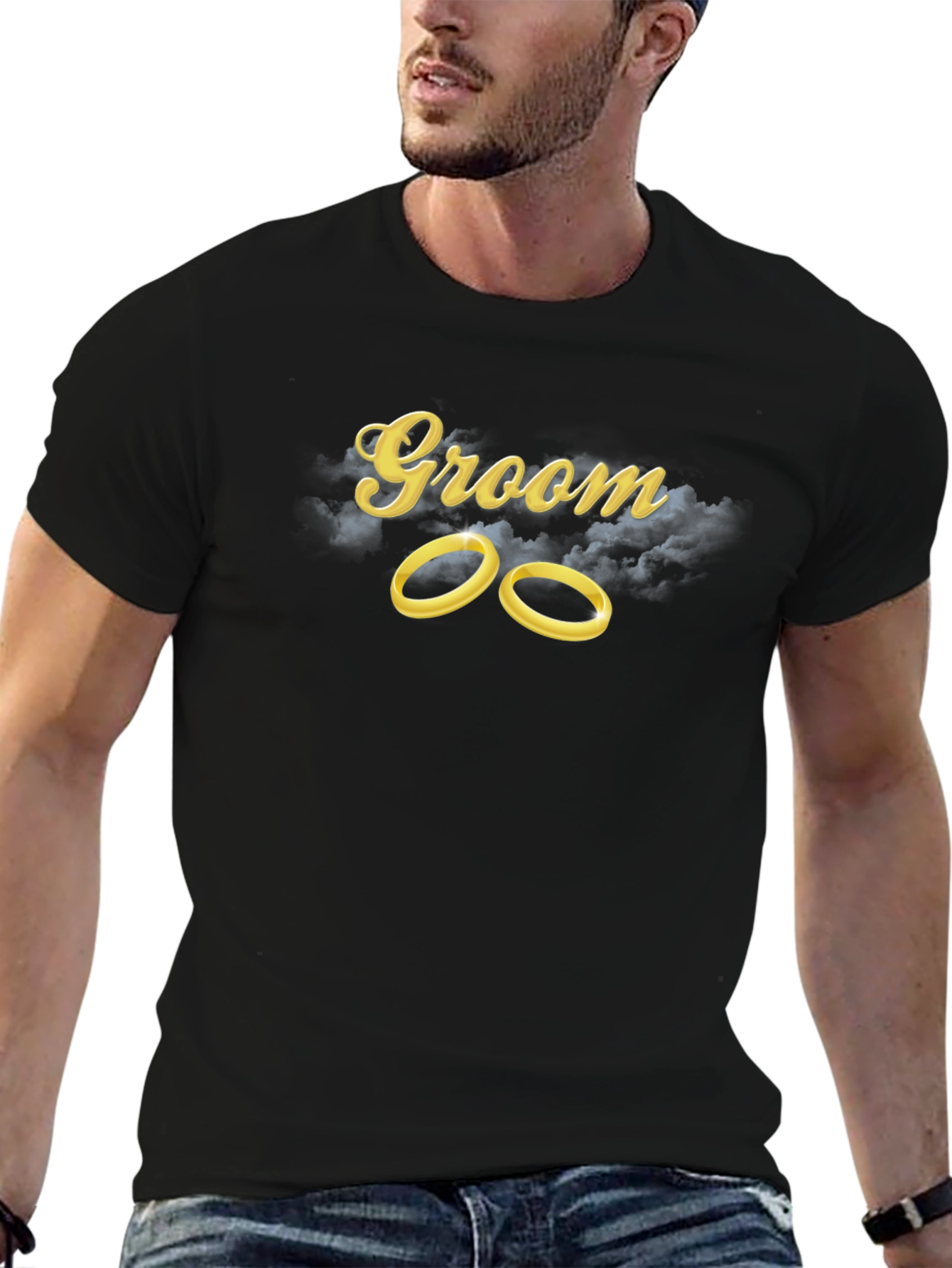 Groom Wedding Rings T-Shirt - Black