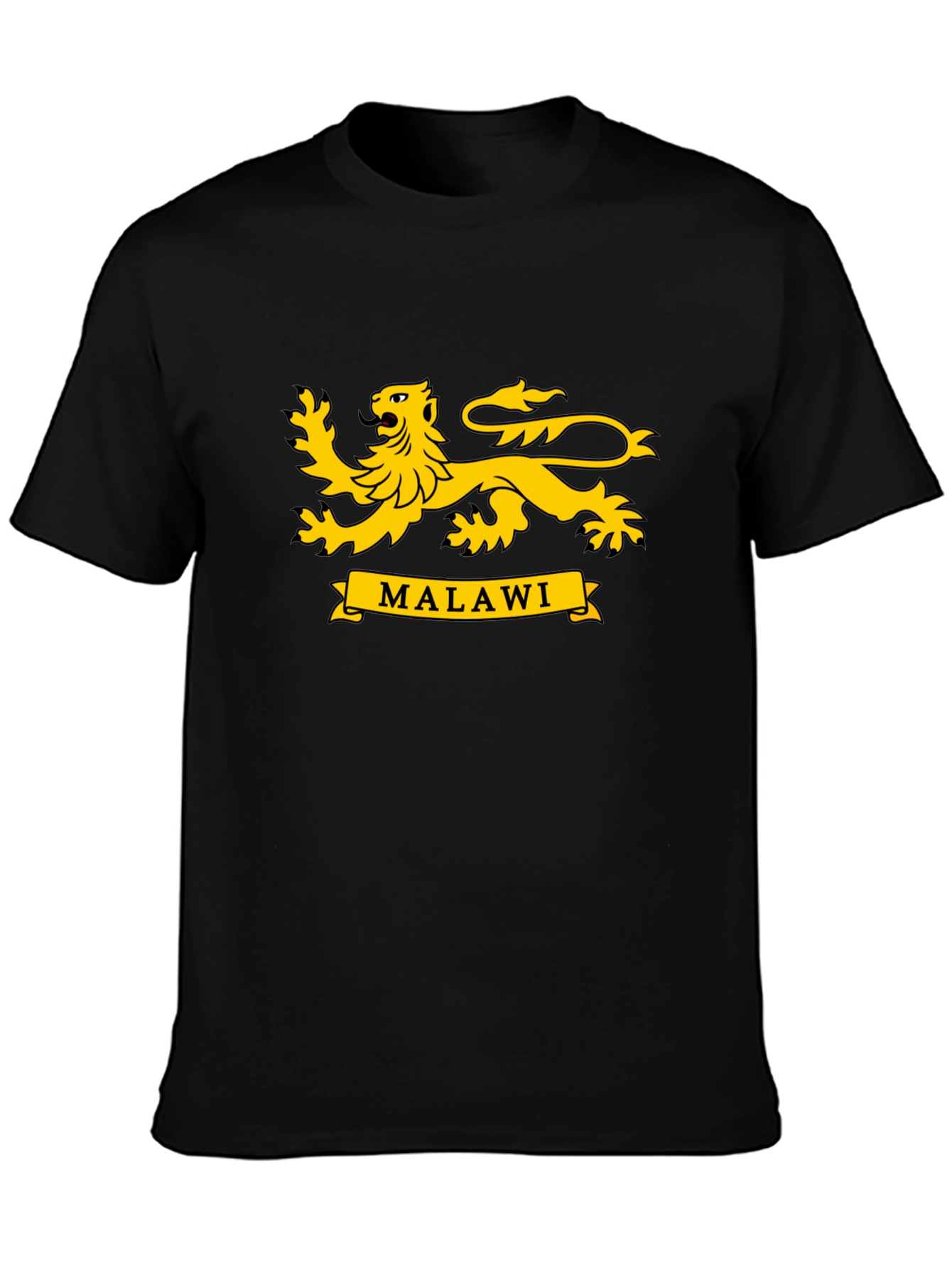 Malawi Lion Crest T-Shirt - Black