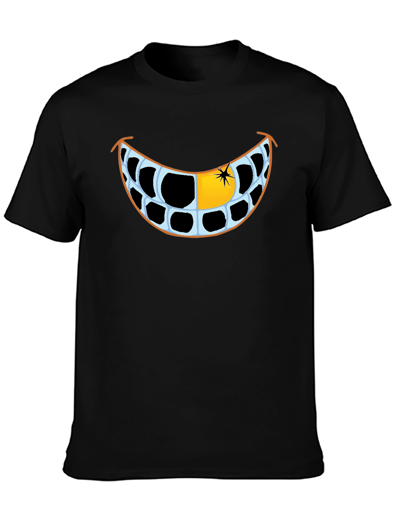 Funny Grinning Teeth Graphic T-Shirt