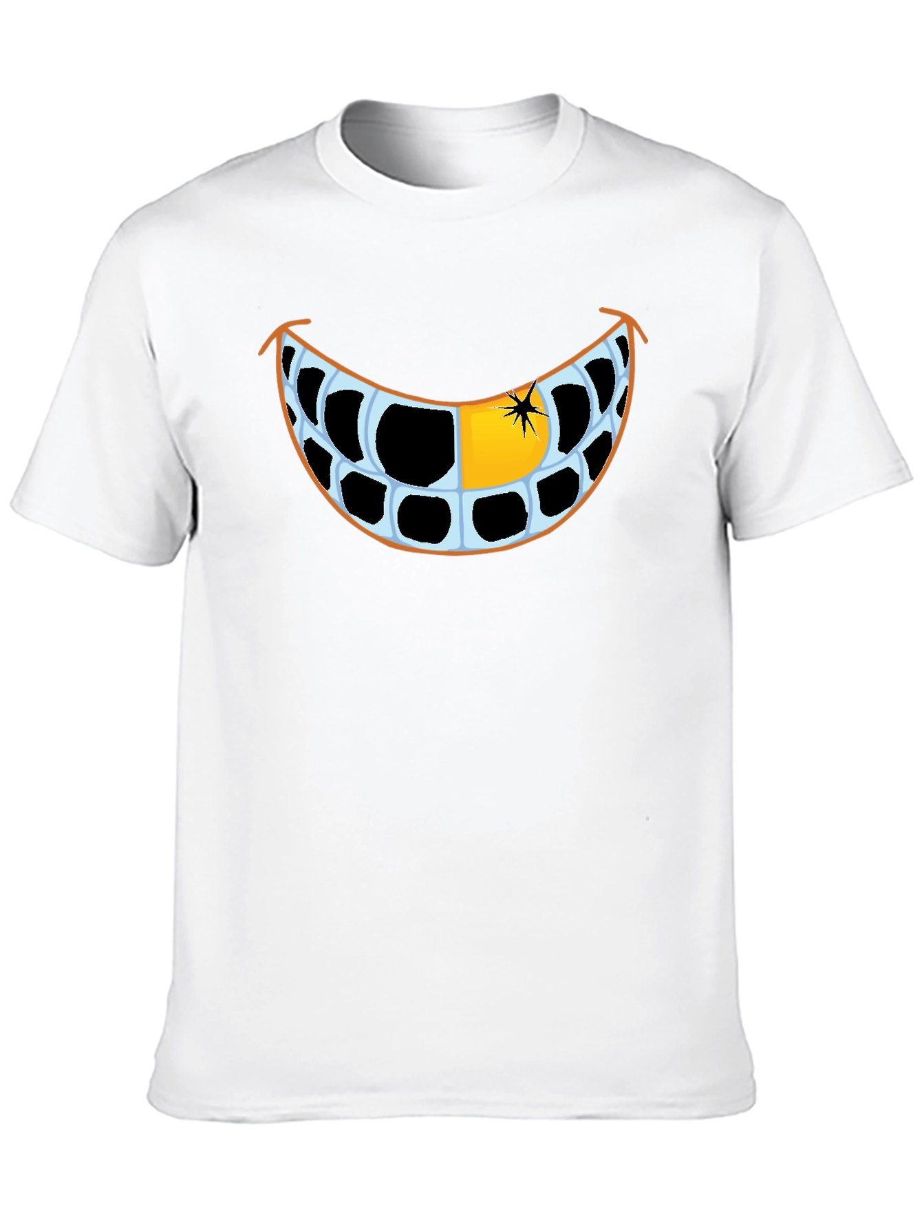 Funny Grinning Teeth Graphic T-Shirt