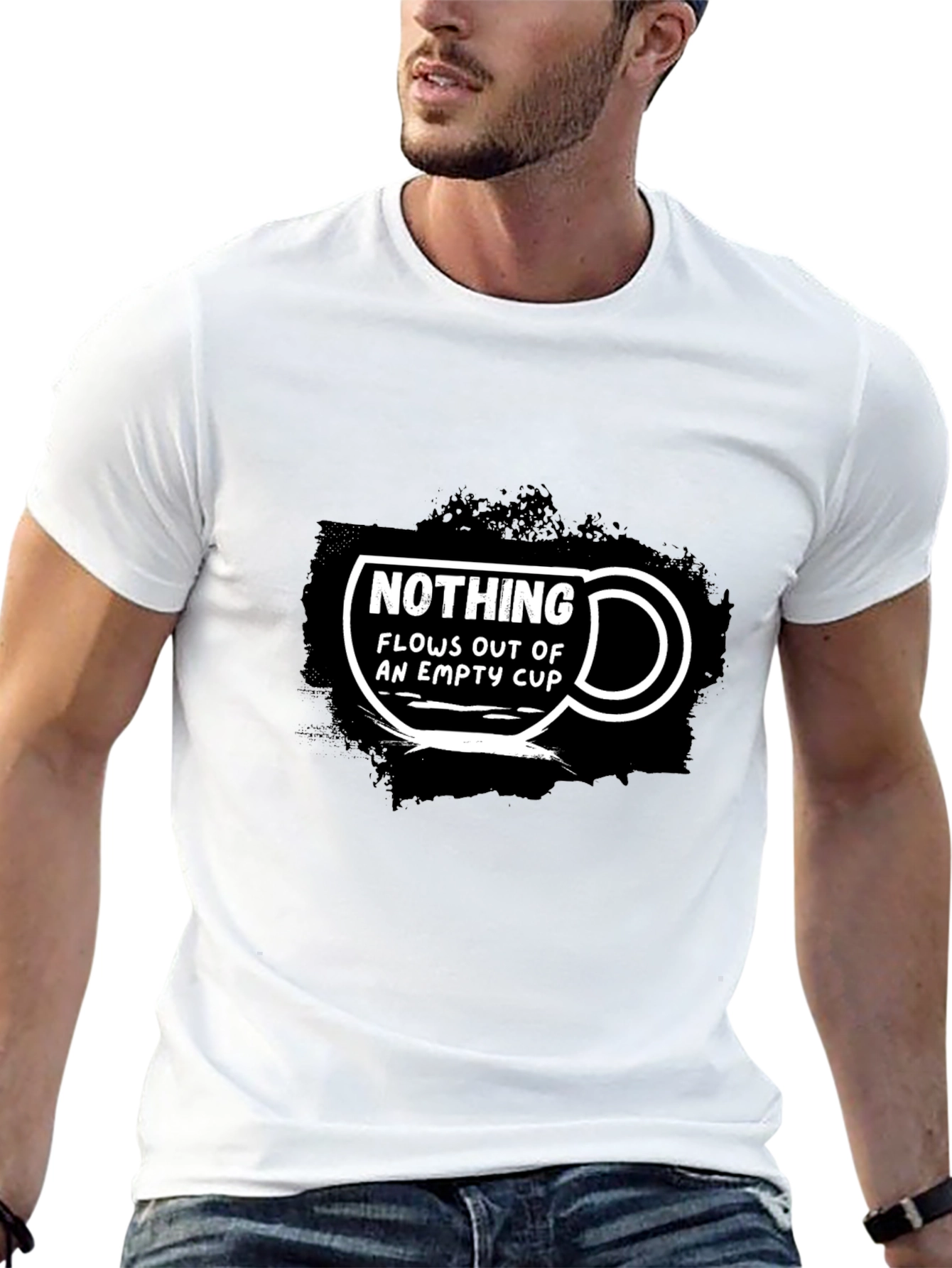 Nothing Flows Out of an Empty Cup Graphic T-Shirt