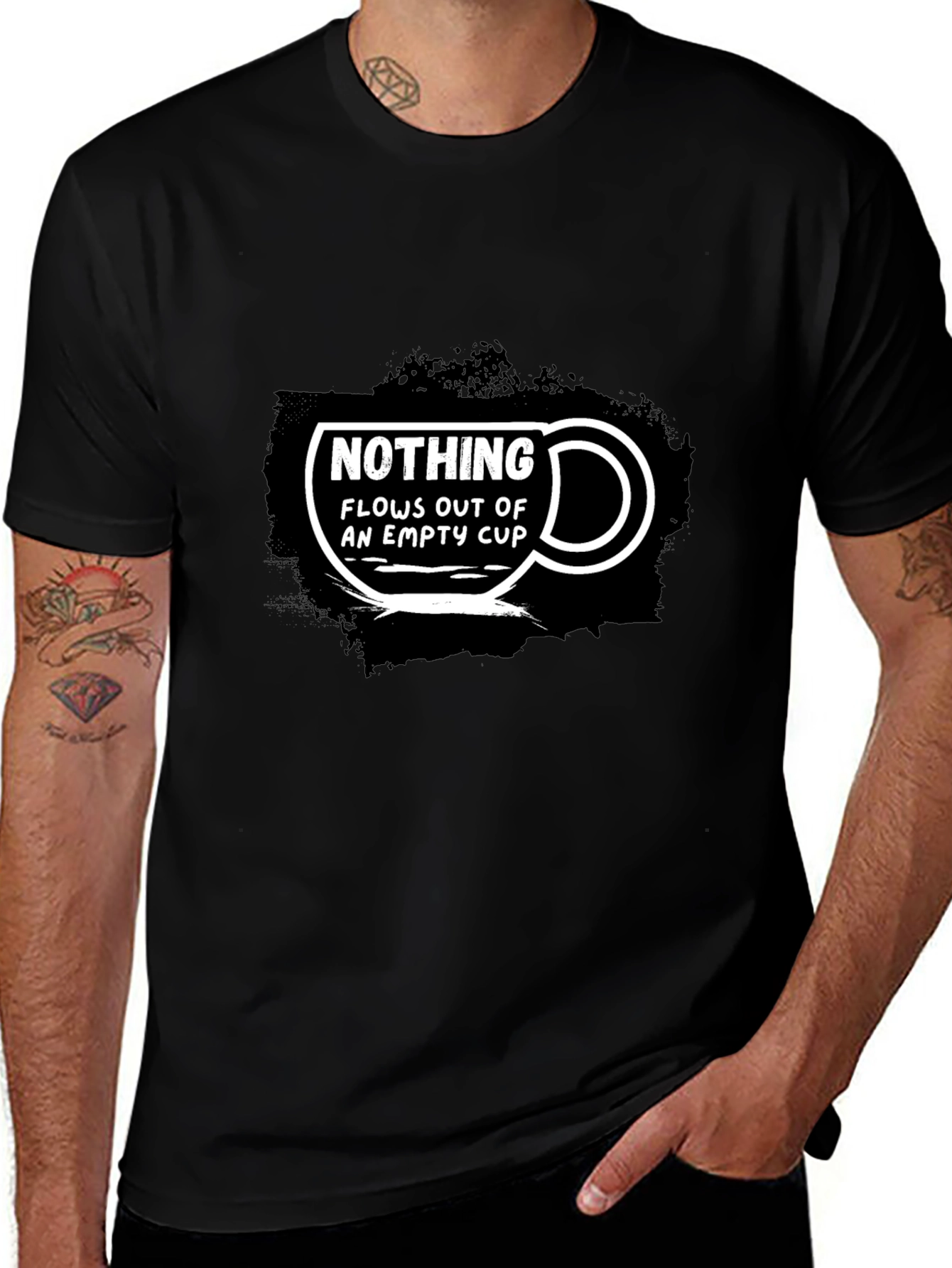 Nothing Flows Out of an Empty Cup Graphic T-Shirt
