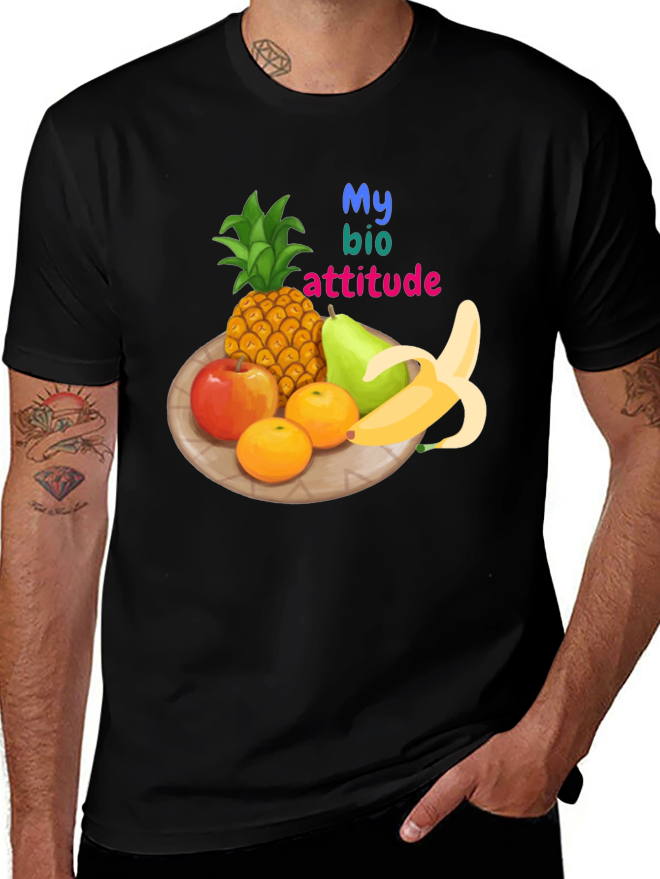 Fruit Bio Attitude Graphic T-Shirt