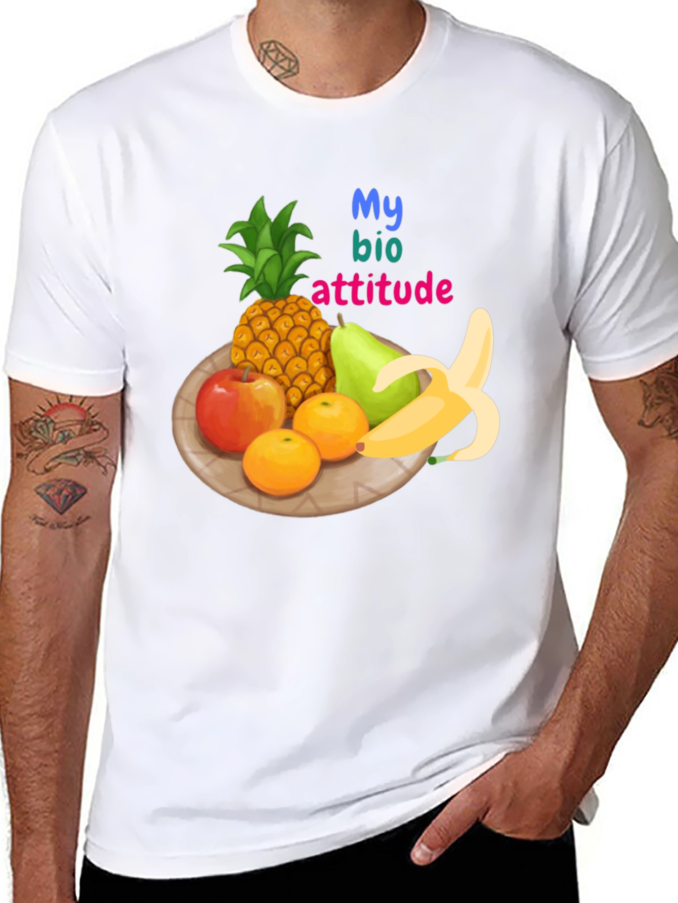 Fruit Bio Attitude Graphic T-Shirt