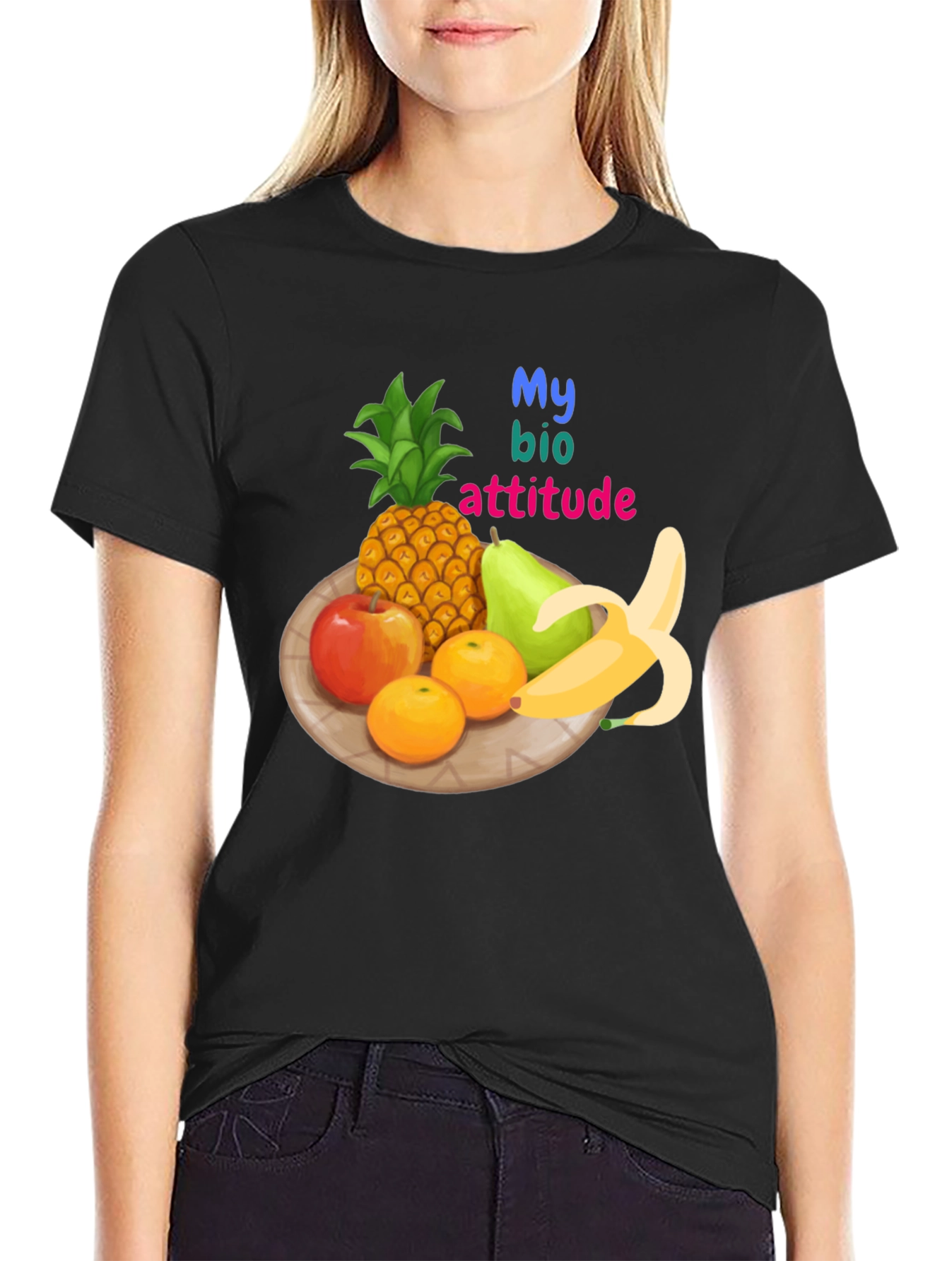 Fruit Bio Attitude Graphic T-Shirt