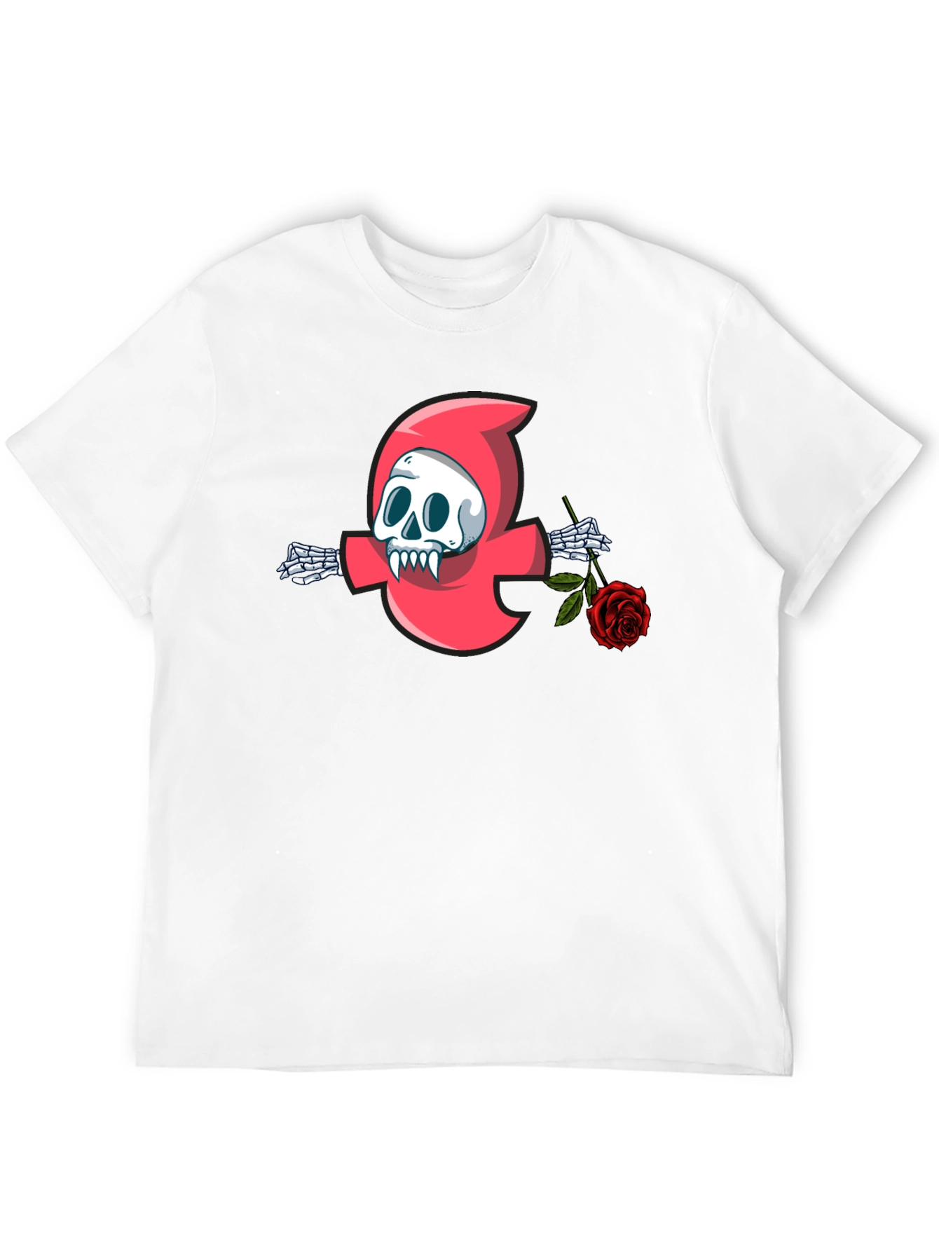 Grim Reaper Rose Graphic Tee - Mens Black T-Shirt