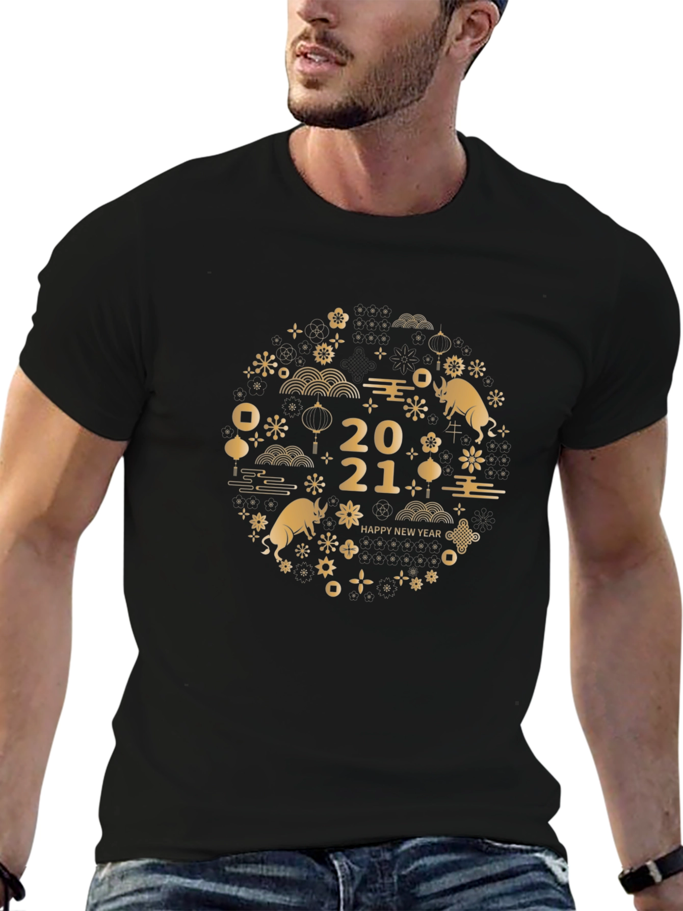 Year of the Ox 2021 Black T-Shirt