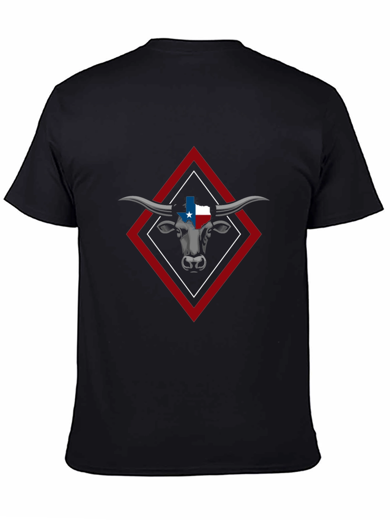 Texas Bull Graphic Tee - Mens Black T-Shirt