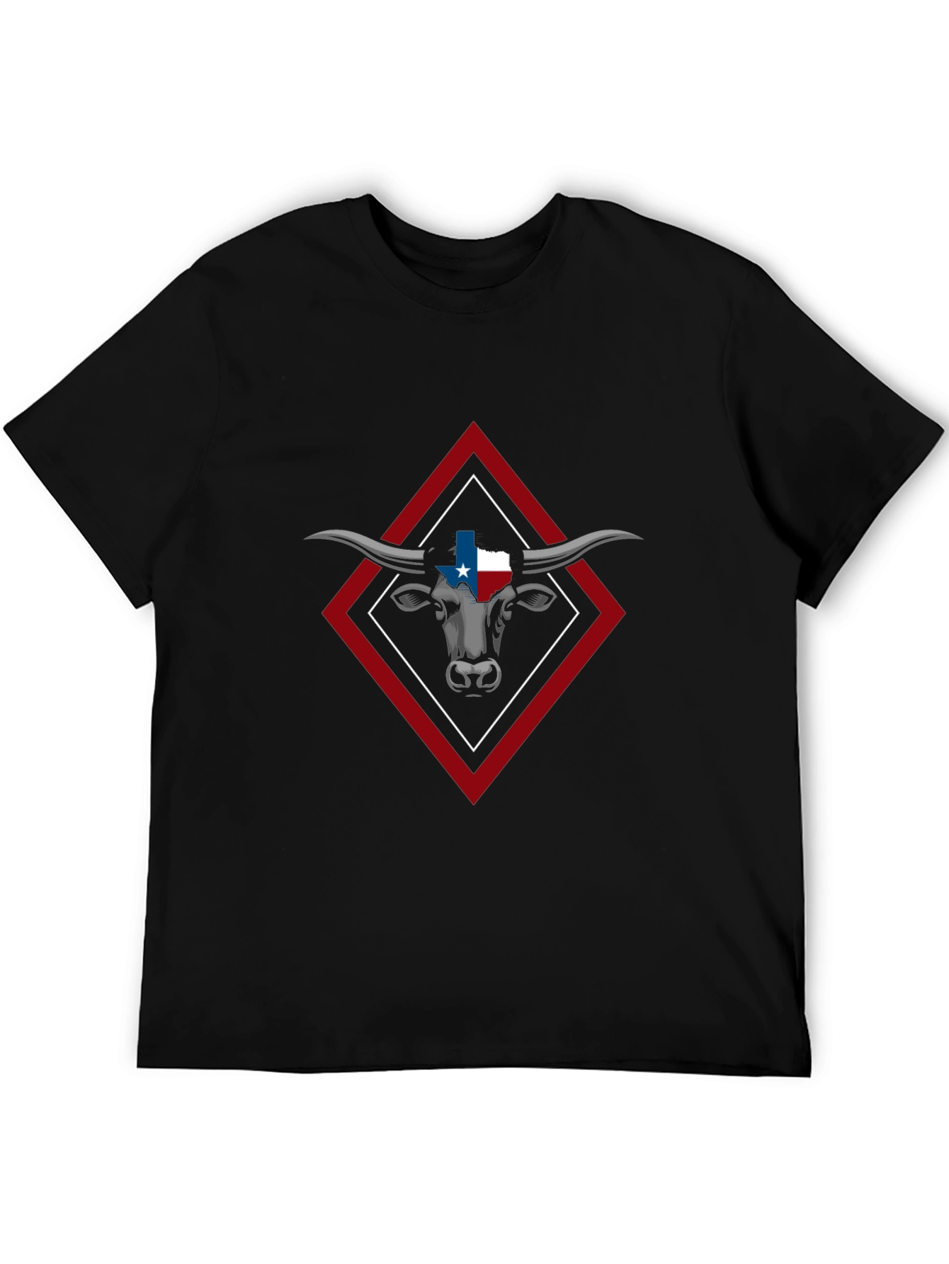 Texas Bull Graphic Tee - Mens Black T-Shirt