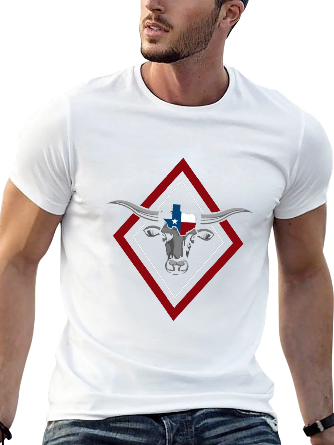 Texas Bull Graphic Tee - Mens Black T-Shirt