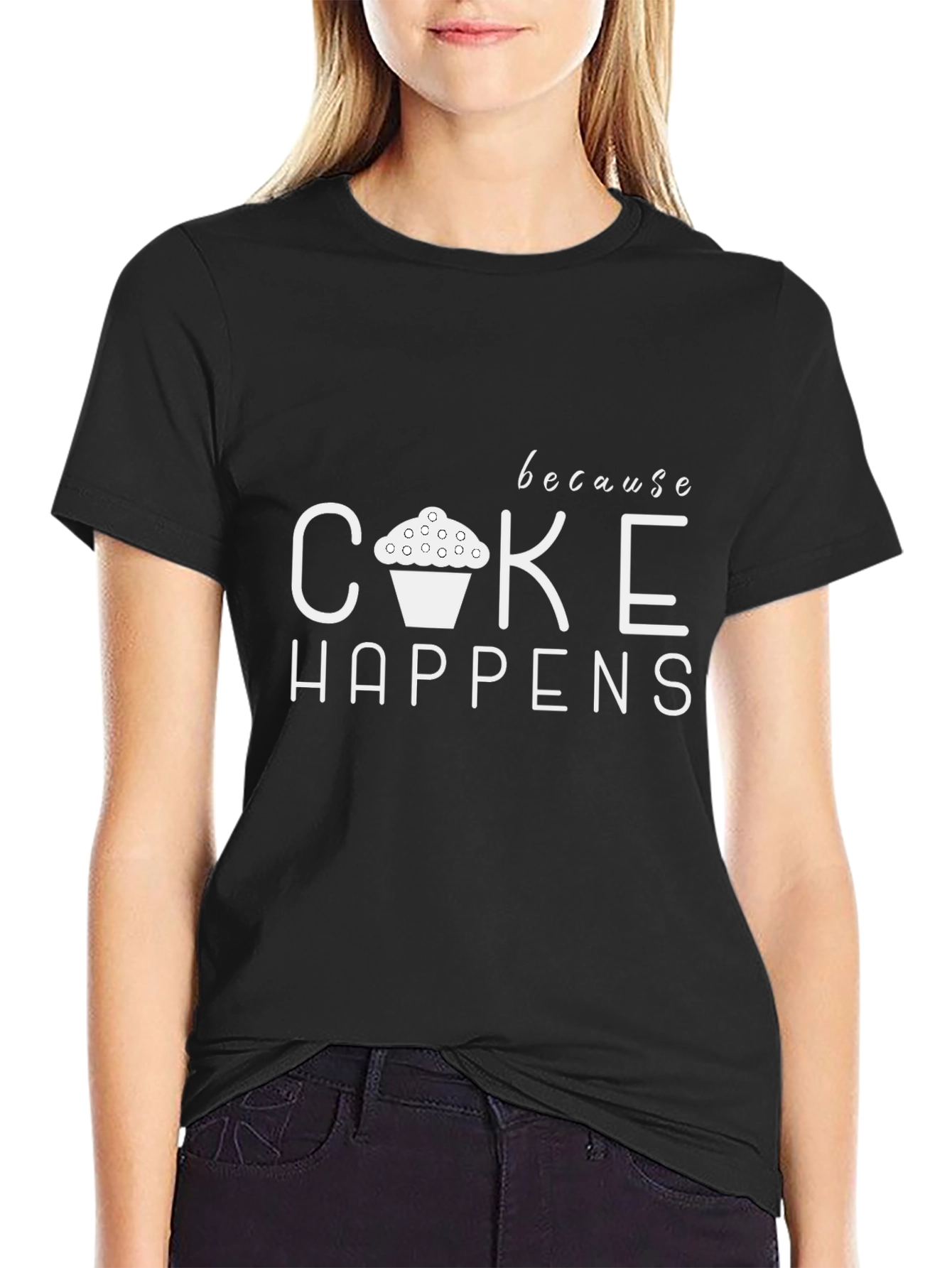 Cake Happens T-Shirt - Cute Dessert Pun Tee