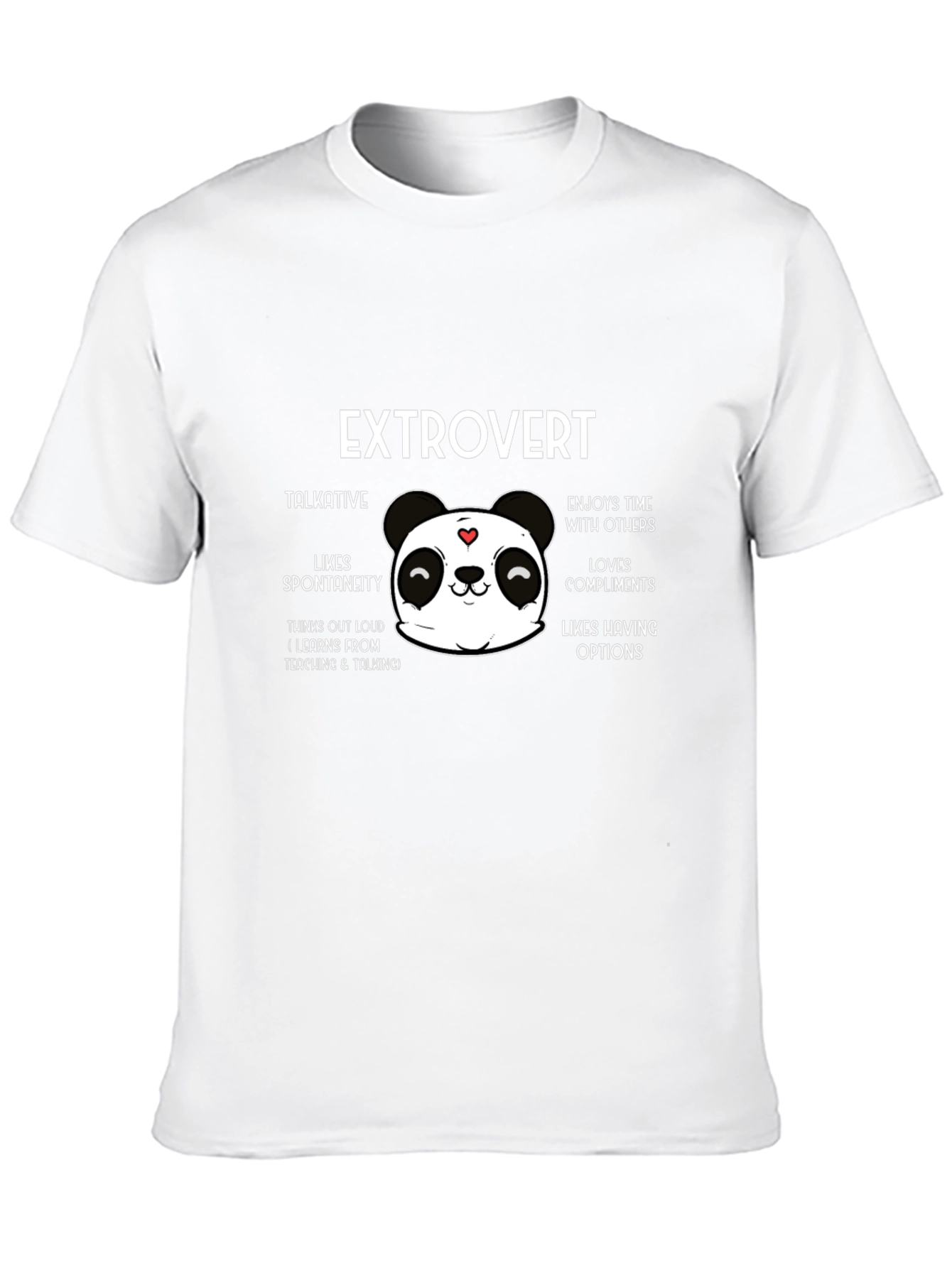 Extrovert Panda T-Shirt: Talkative & Spontaneous