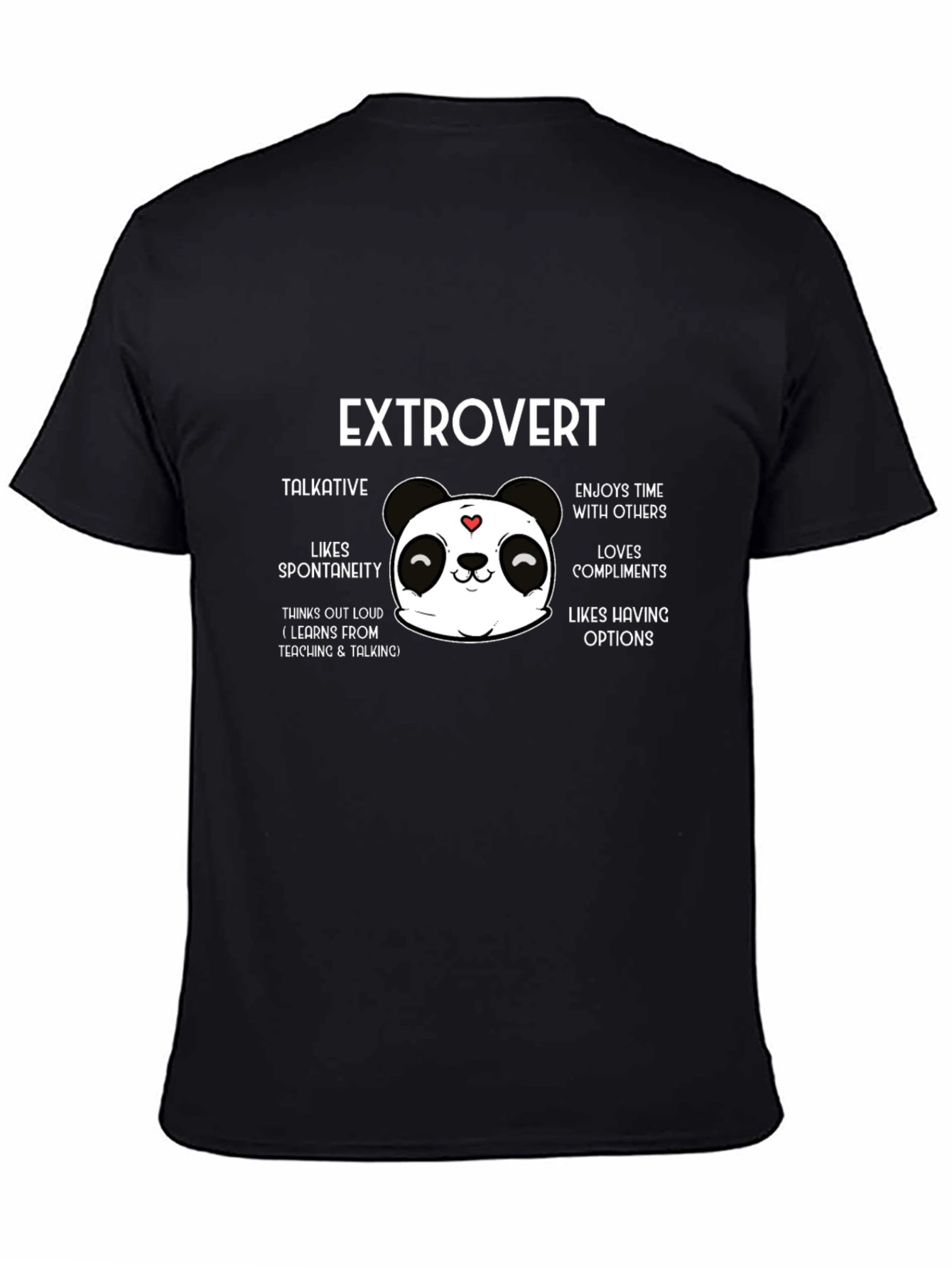 Extrovert Panda T-Shirt: Talkative & Spontaneous
