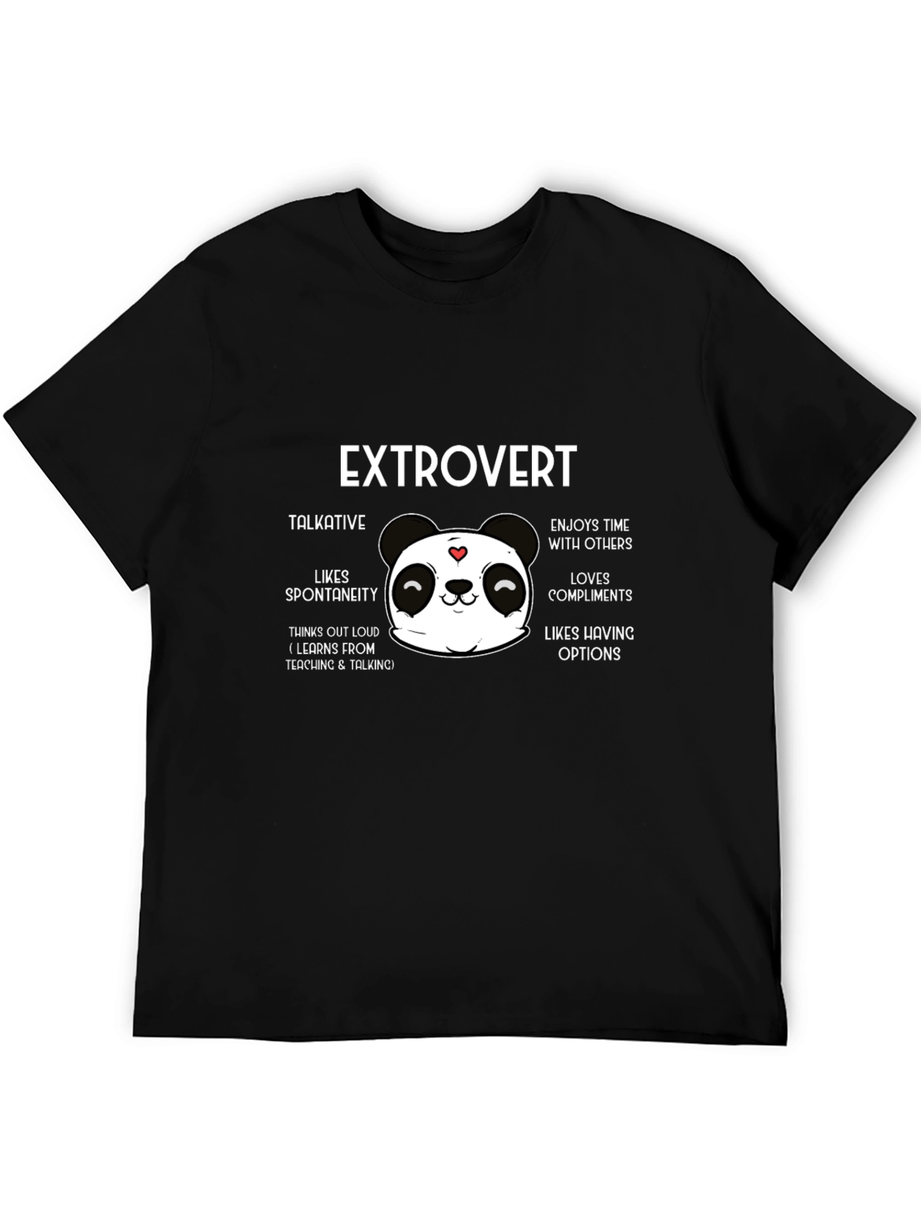 Extrovert Panda T-Shirt: Talkative & Spontaneous