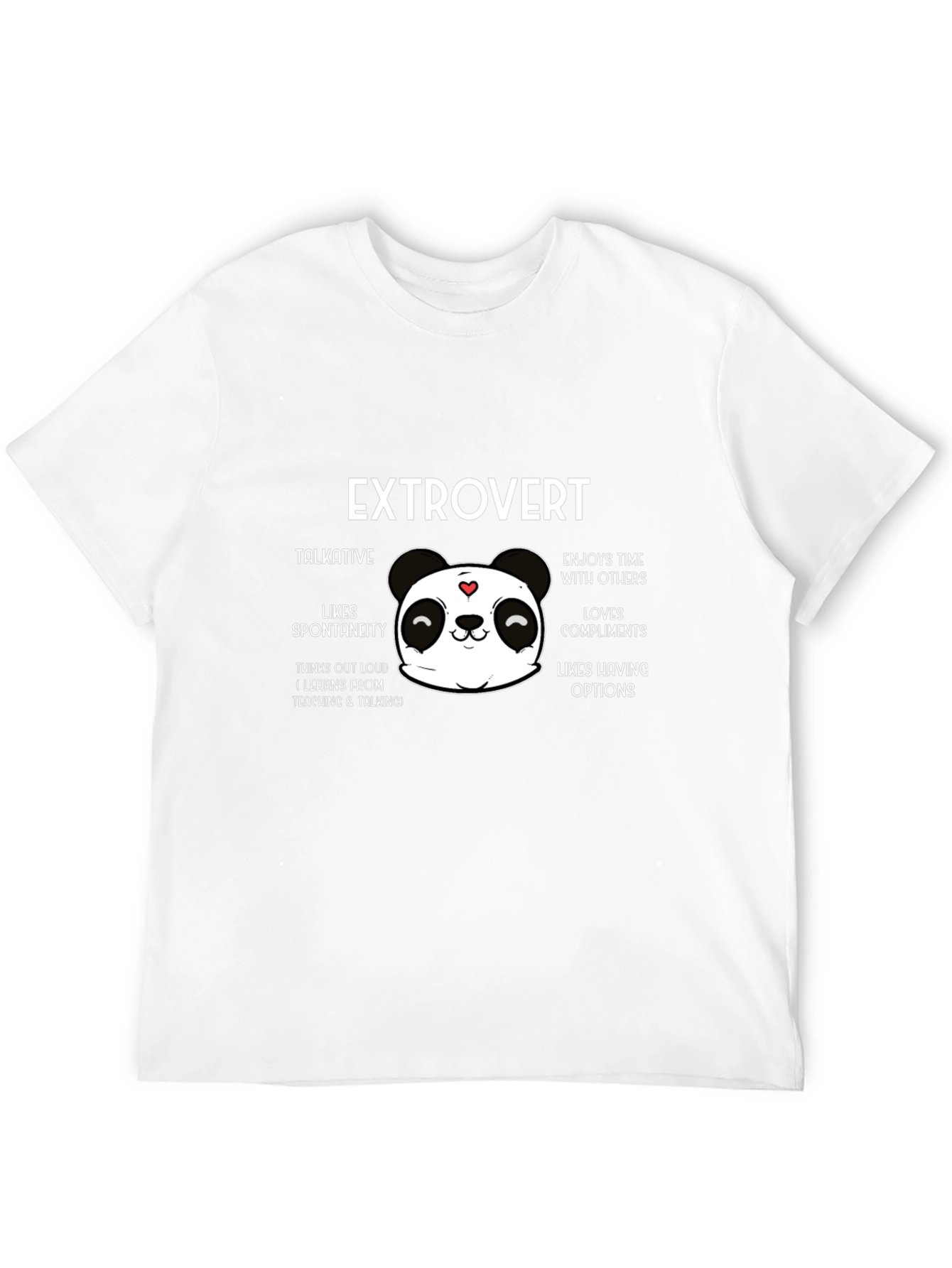 Extrovert Panda T-Shirt: Talkative & Spontaneous