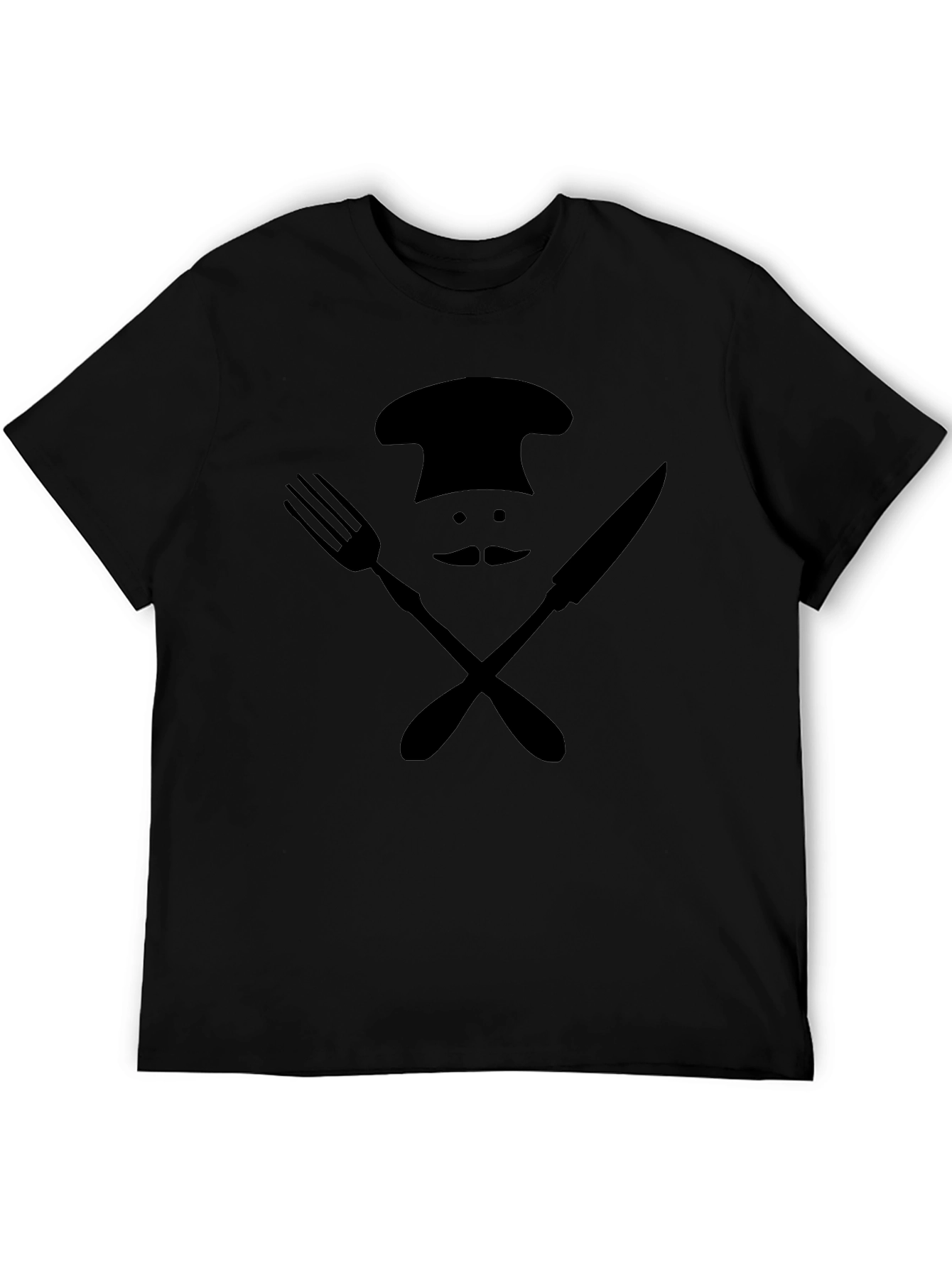Chefs Humor Graphic Tee - Black Cotton Blend