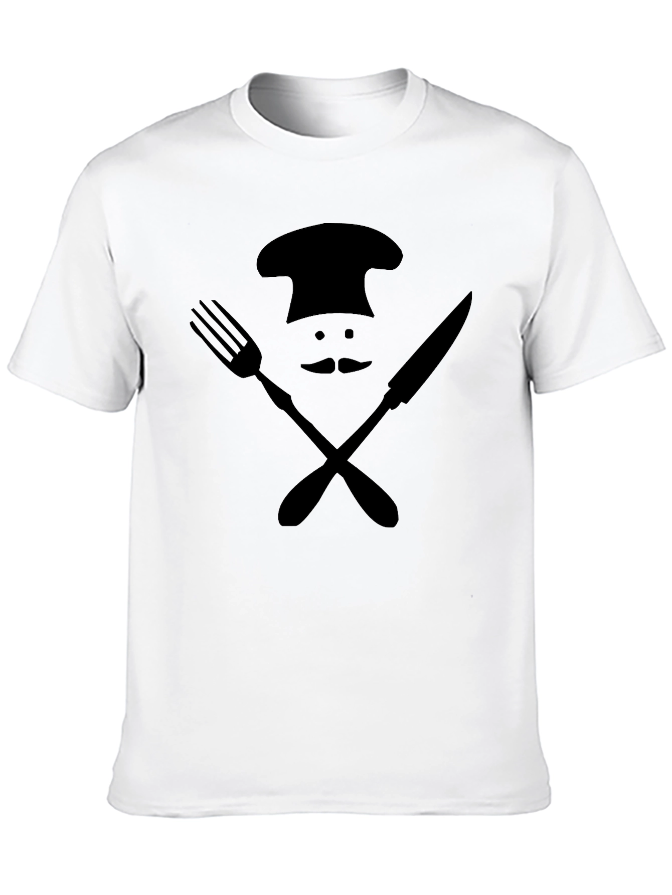 Chefs Humor Graphic Tee - Black Cotton Blend