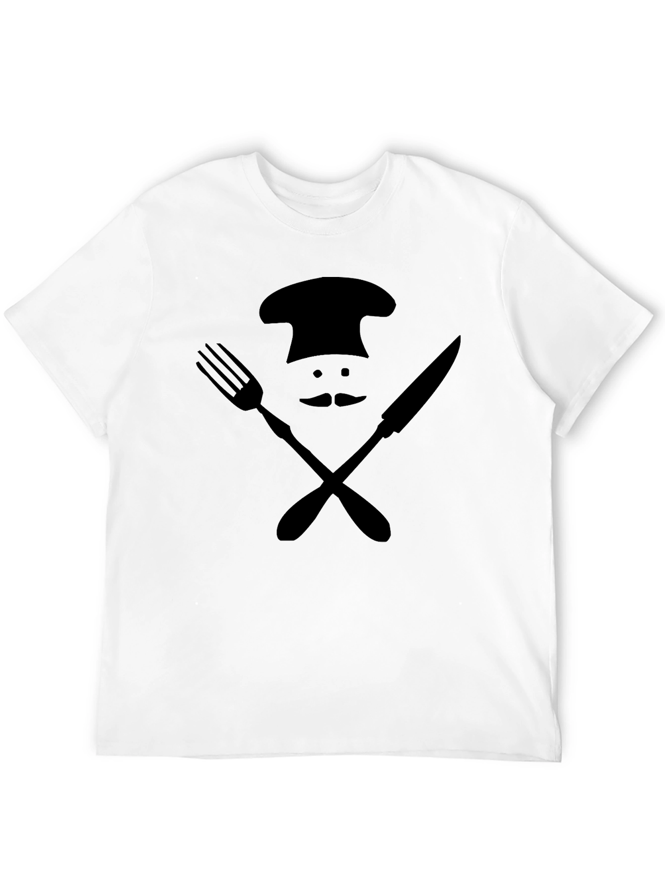 Chefs Humor Graphic Tee - Black Cotton Blend