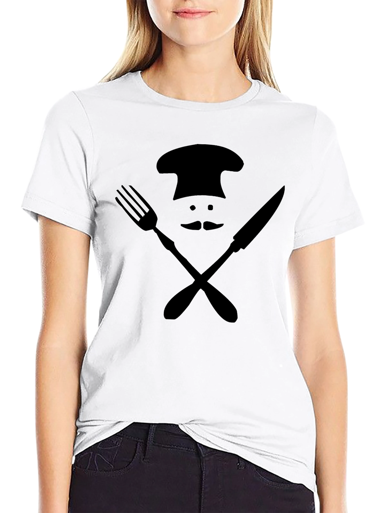 Chefs Humor Graphic Tee - Black Cotton Blend