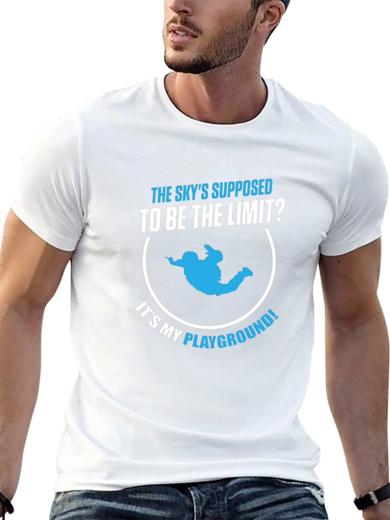 Skydiving Playground Black T-Shirt