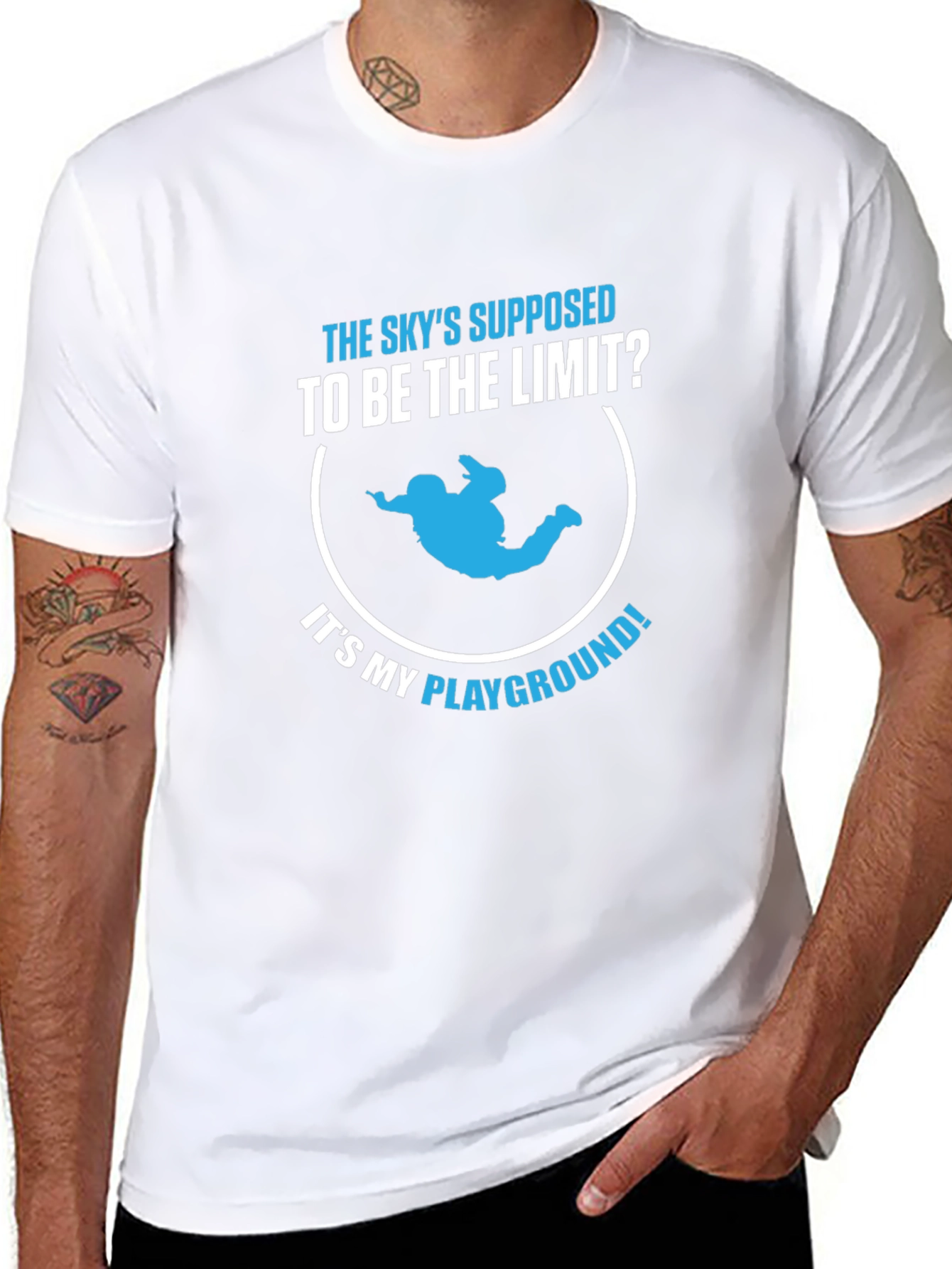 Skydiving Playground Black T-Shirt