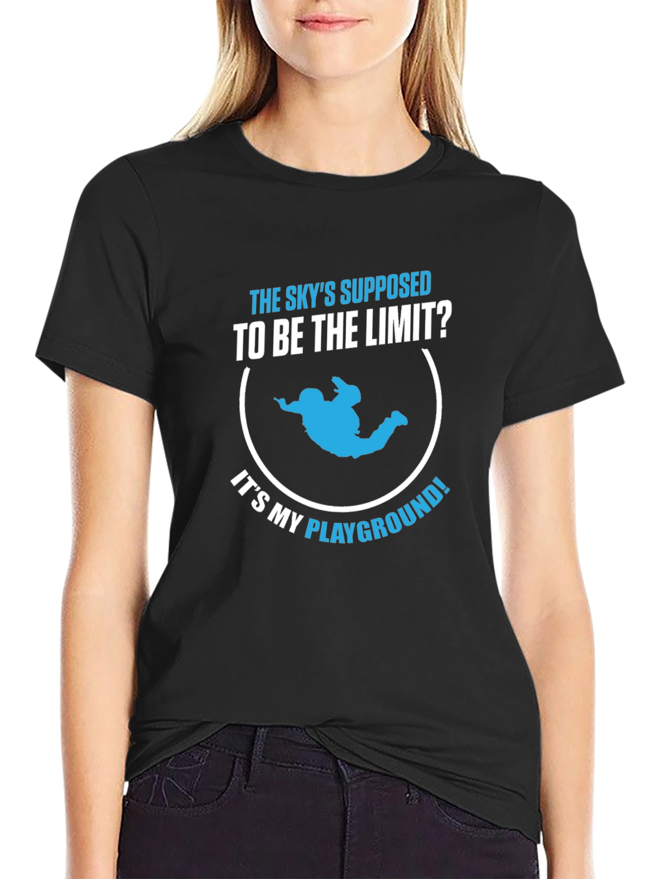 Skydiving Playground Black T-Shirt