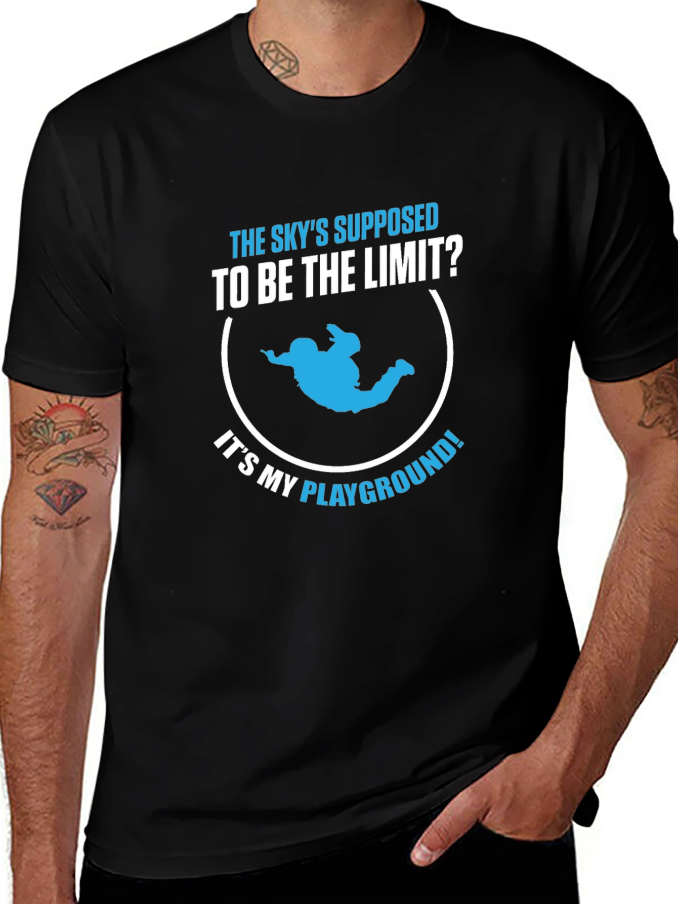 Skydiving Playground Black T-Shirt