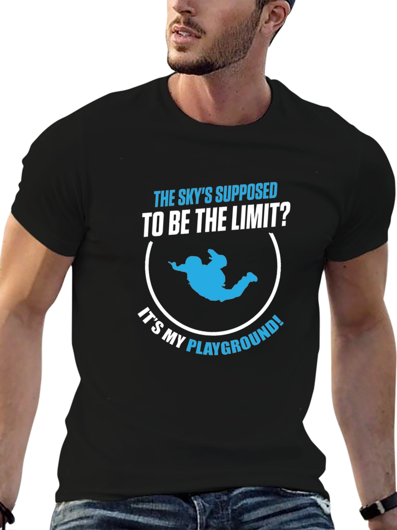 Skydiving Playground Black T-Shirt