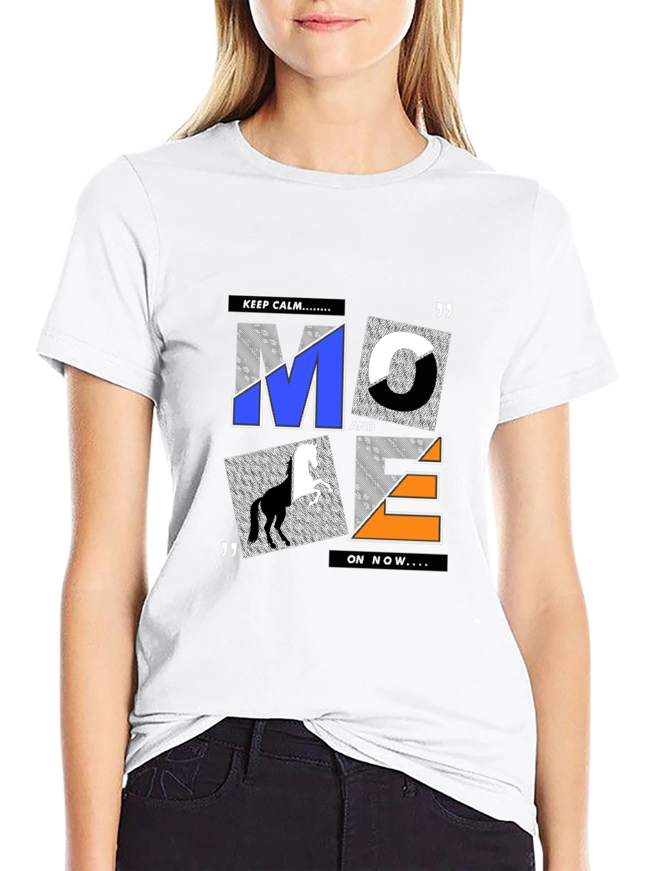Cool Graphic Print Tee - Keep Calm MOVE ON