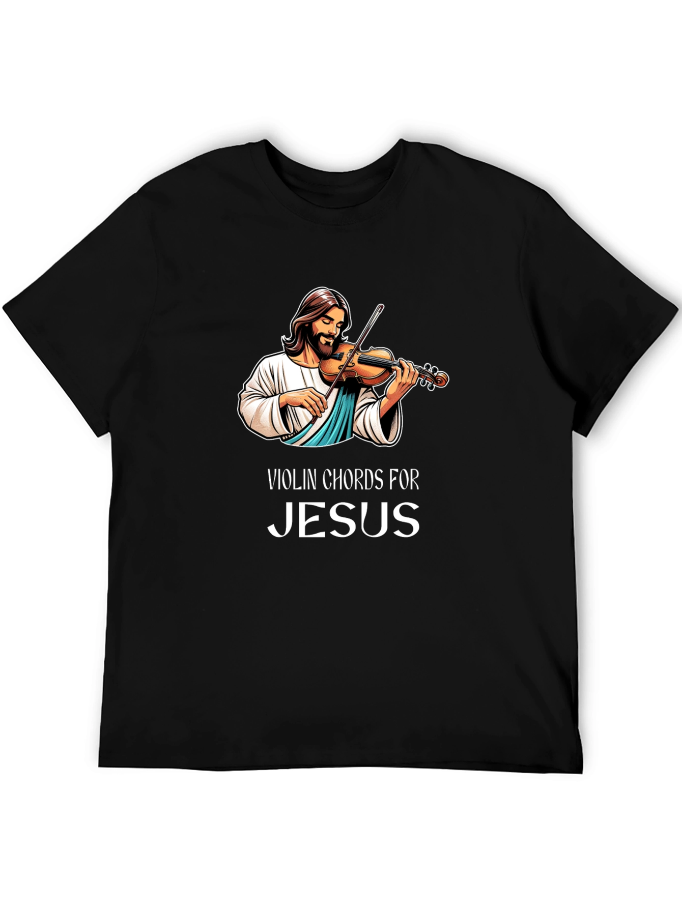 Violin Chords for Jesus Black Graphic T-Shirt