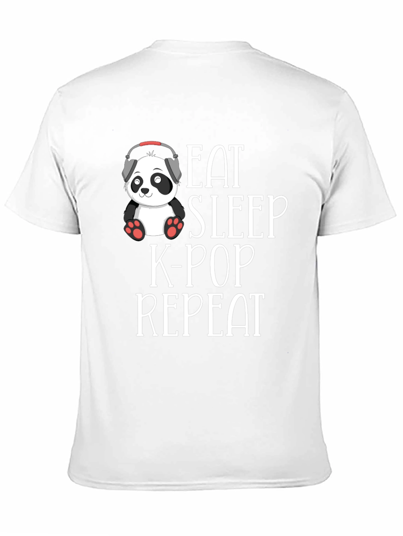 Eat Sleep K-Pop Repeat Black Graphic Tee Shirt