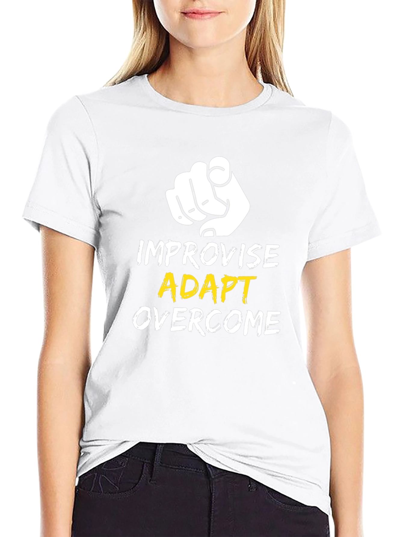Improvise Adapt Overcome Graphic Tee - Black