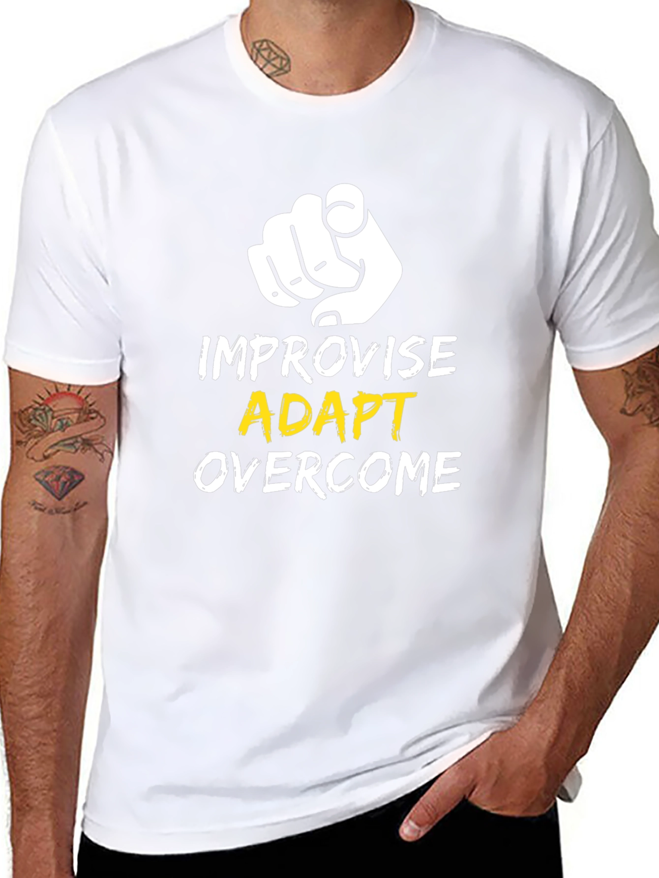 Improvise Adapt Overcome Graphic Tee - Black