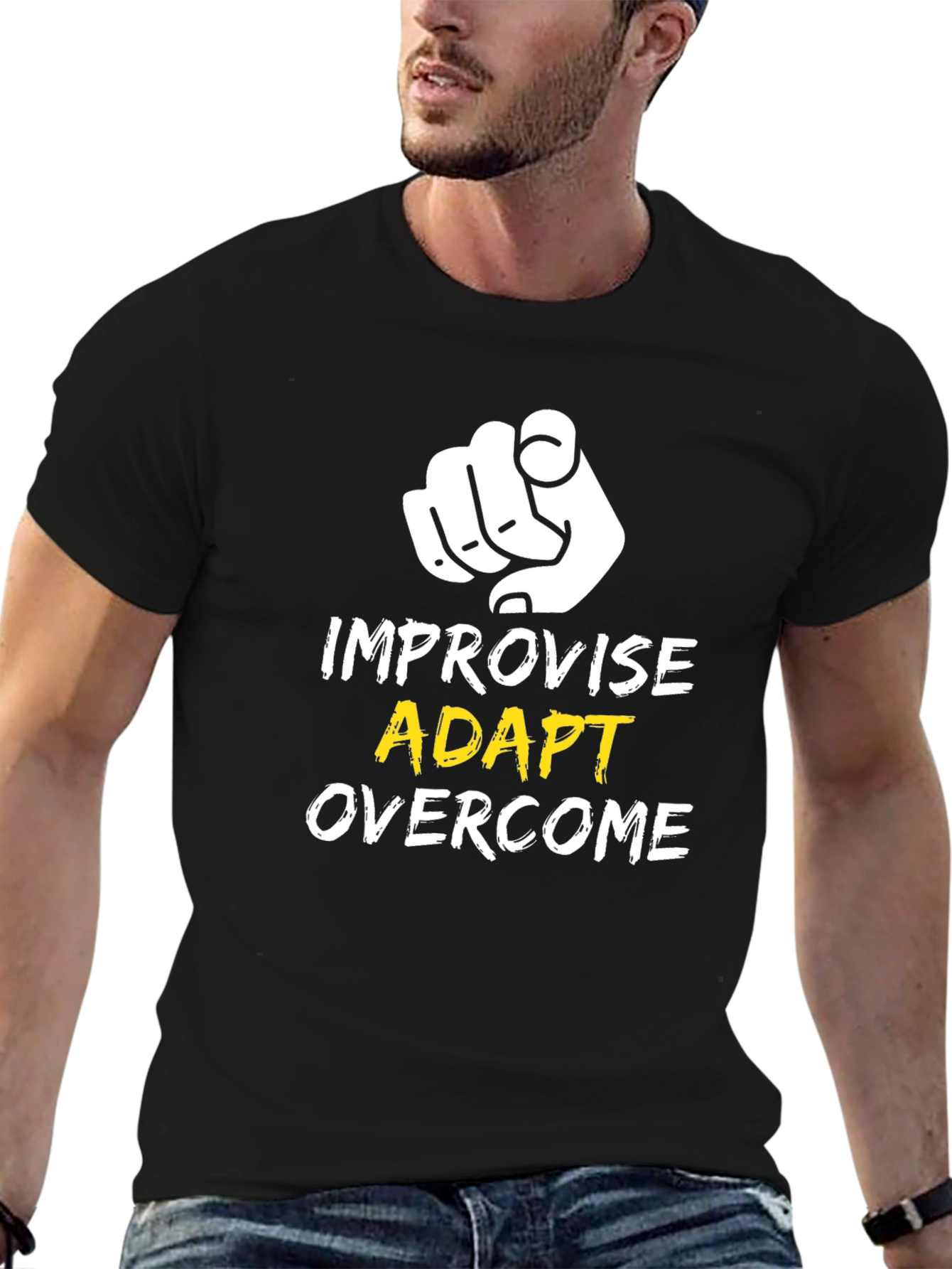 Improvise Adapt Overcome Graphic Tee - Black