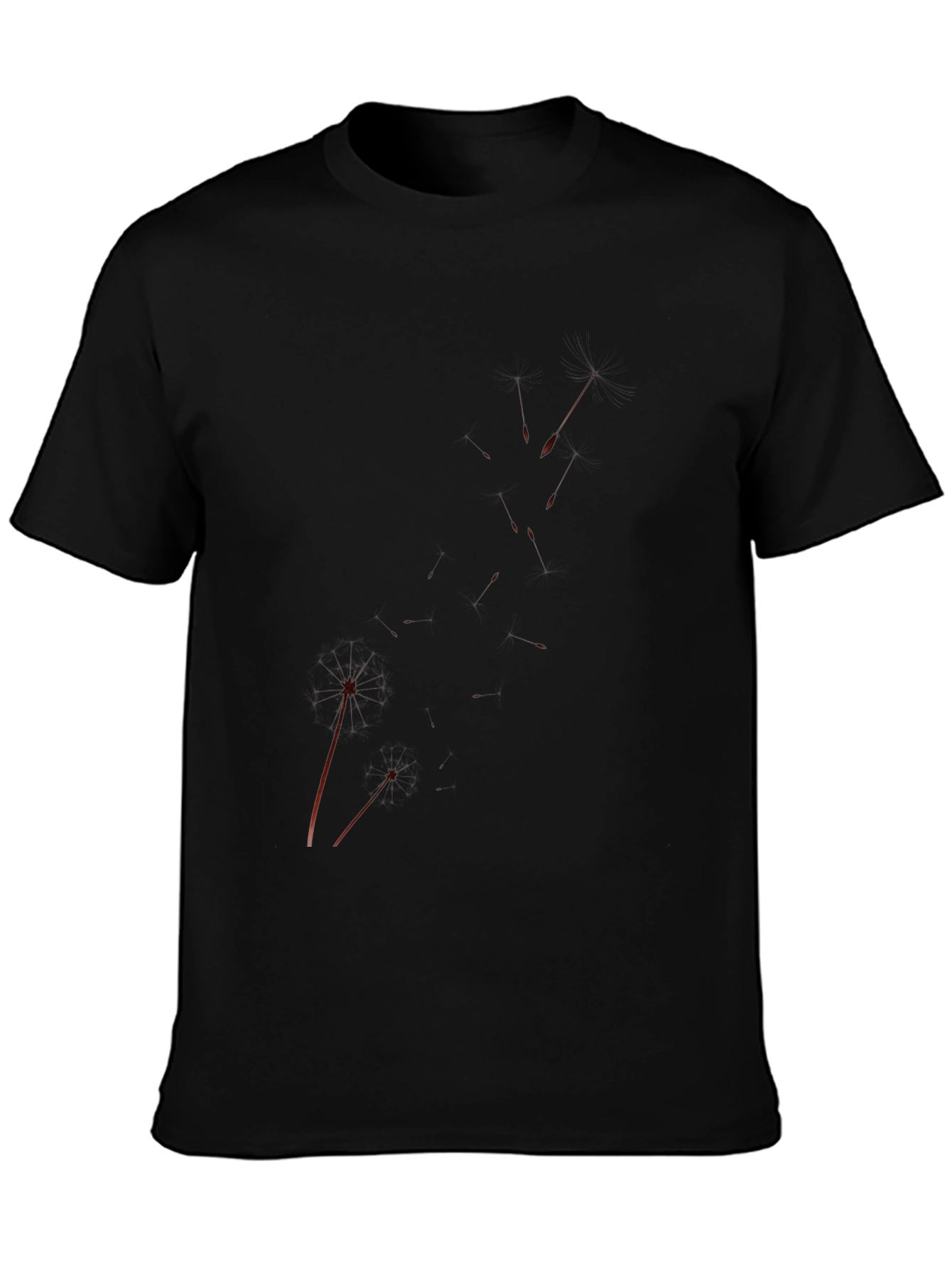 Mens Black Graphic Tee - Splatter Design