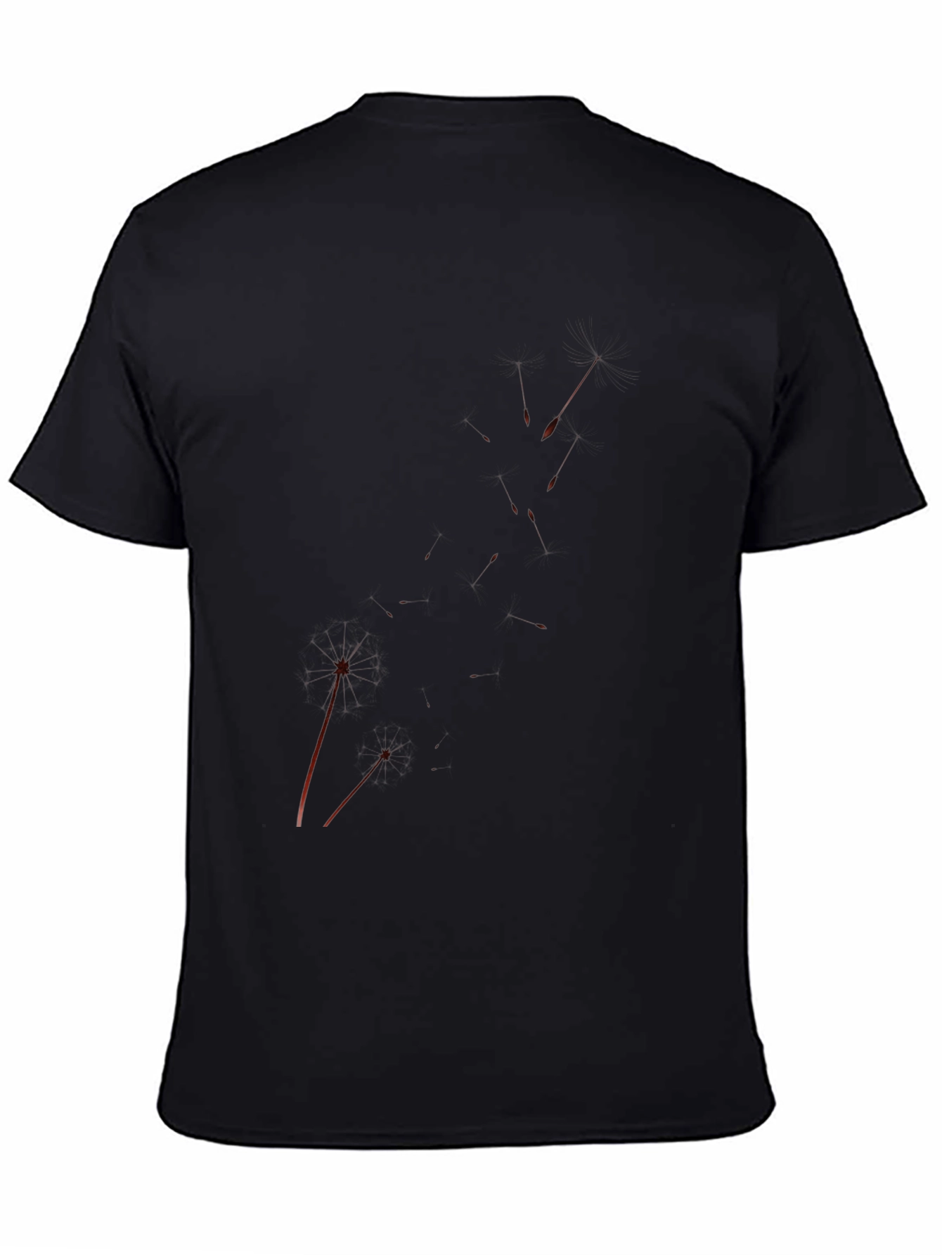Mens Black Graphic Tee - Splatter Design