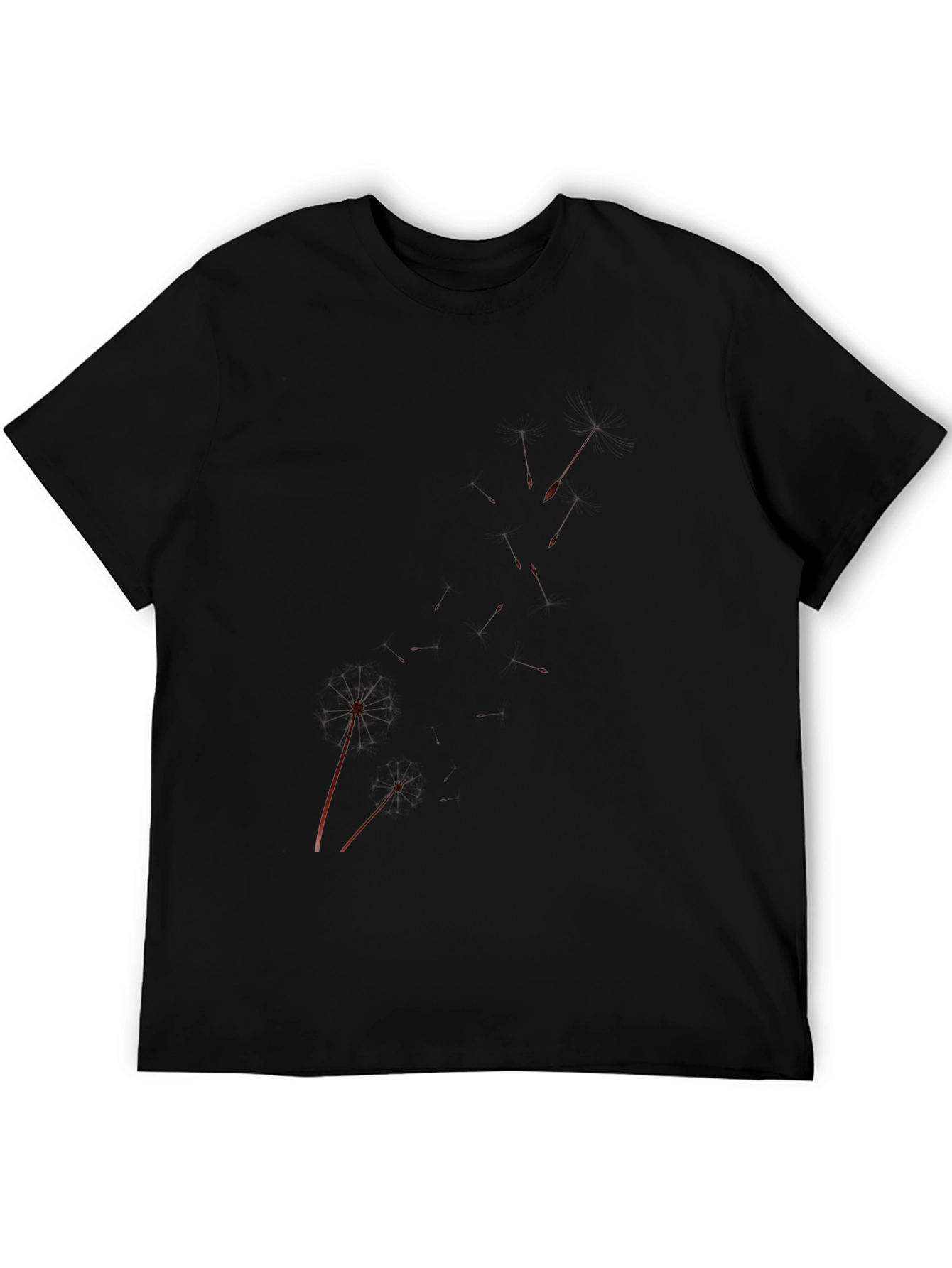 Mens Black Graphic Tee - Splatter Design