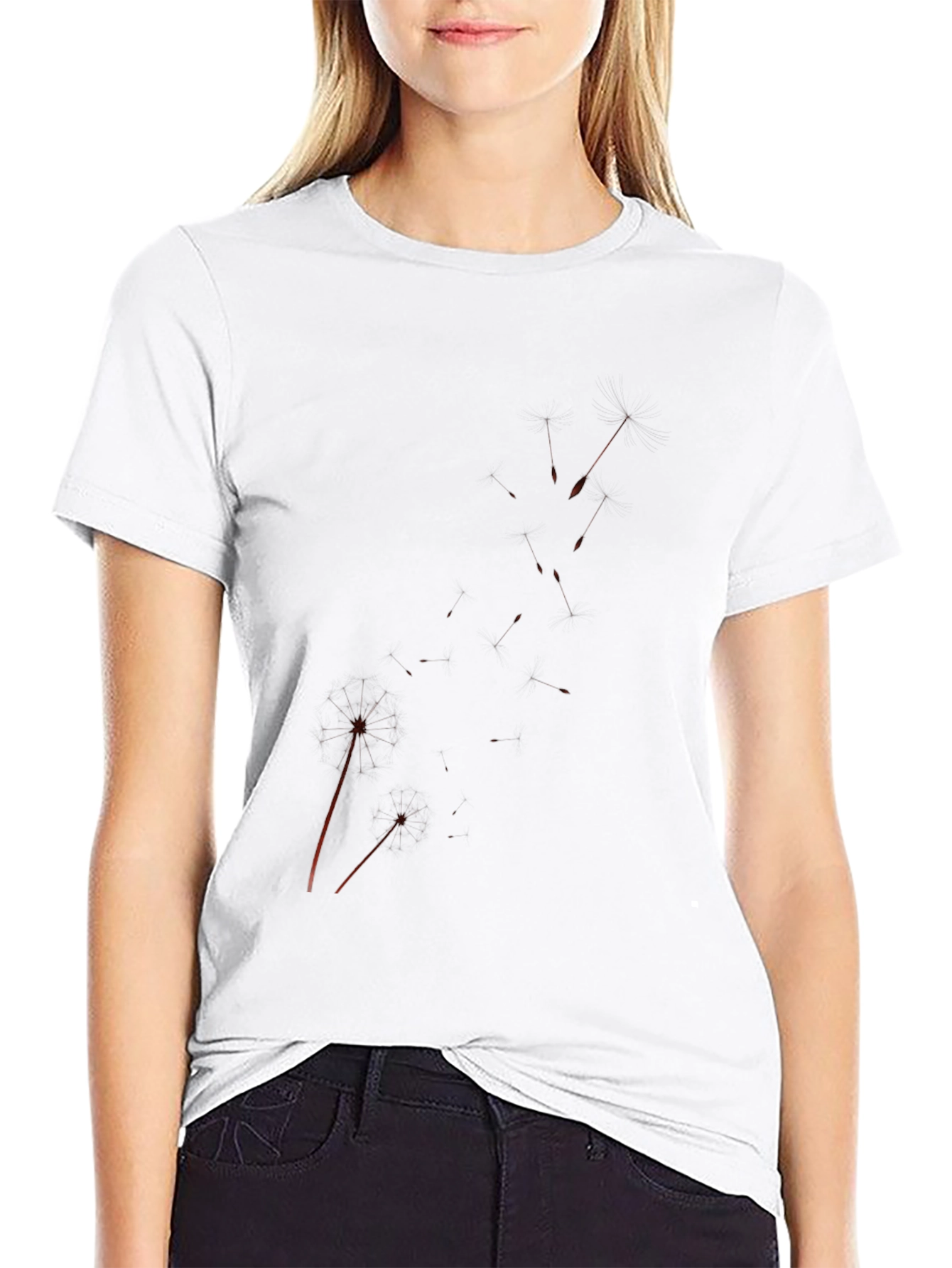 Mens Black Graphic Tee - Splatter Design
