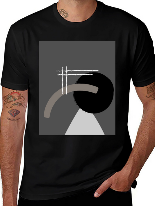 Abstract Geometric Graphic Tee - Modern Art Shirt
