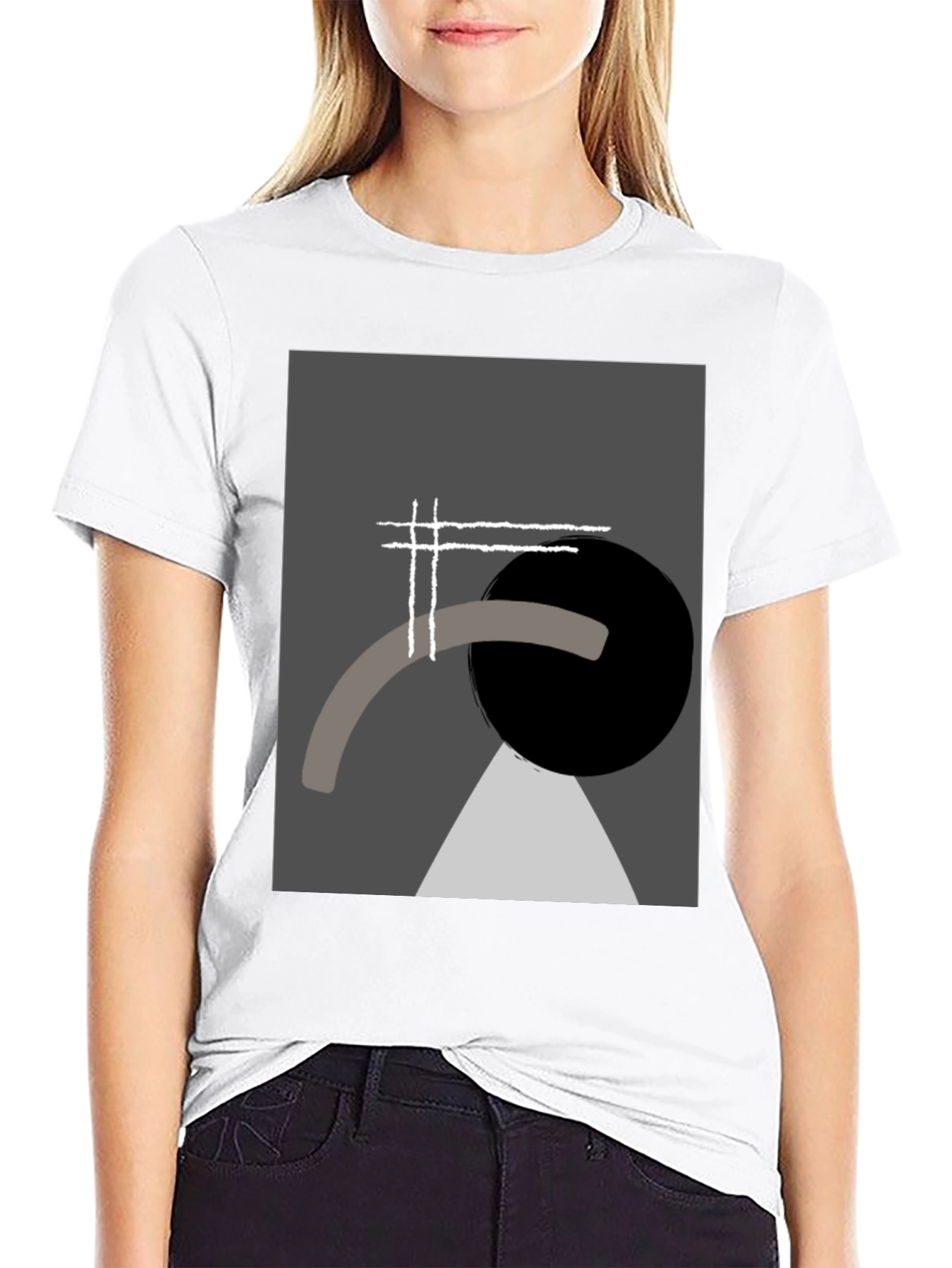 Abstract Geometric Graphic Tee - Modern Art Shirt