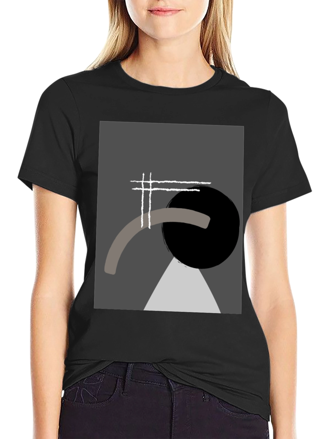 Abstract Geometric Graphic Tee - Modern Art Shirt